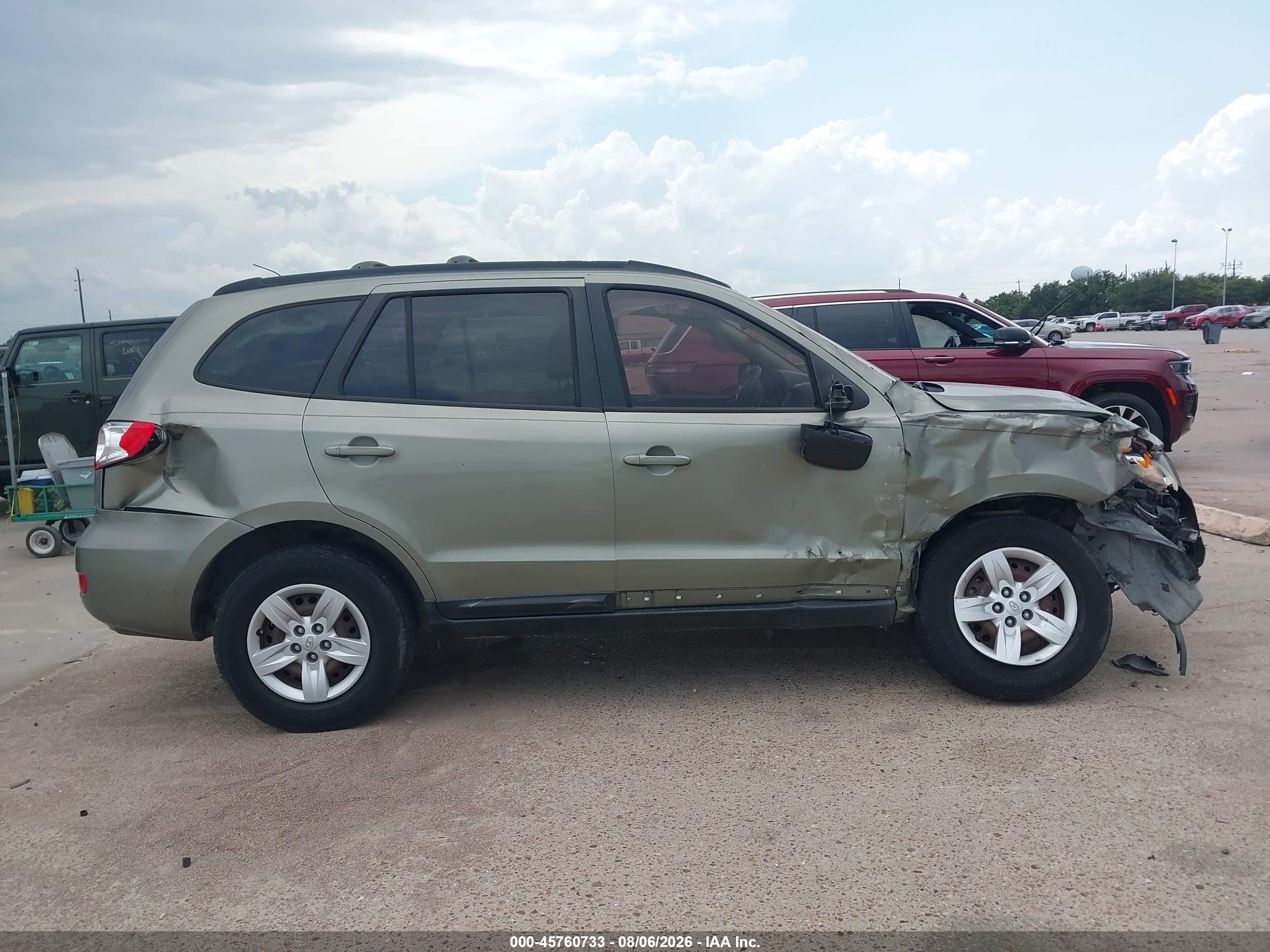 2009 Hyundai Santa Fe Gls Green vin: 5NMSG13D69H257248