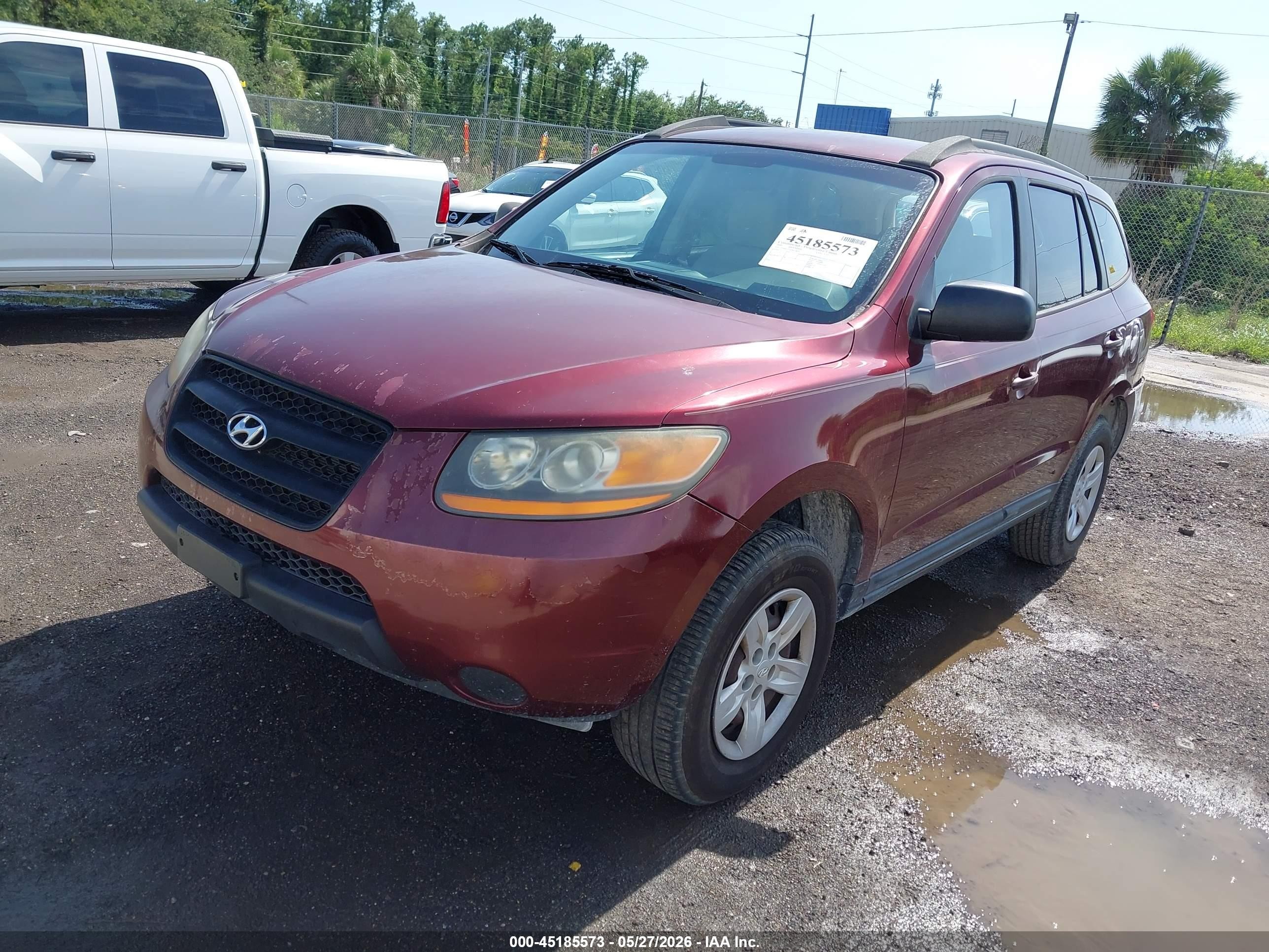 2009 Hyundai Santa Fe Gls Красный vin: 5NMSG13D69H258447