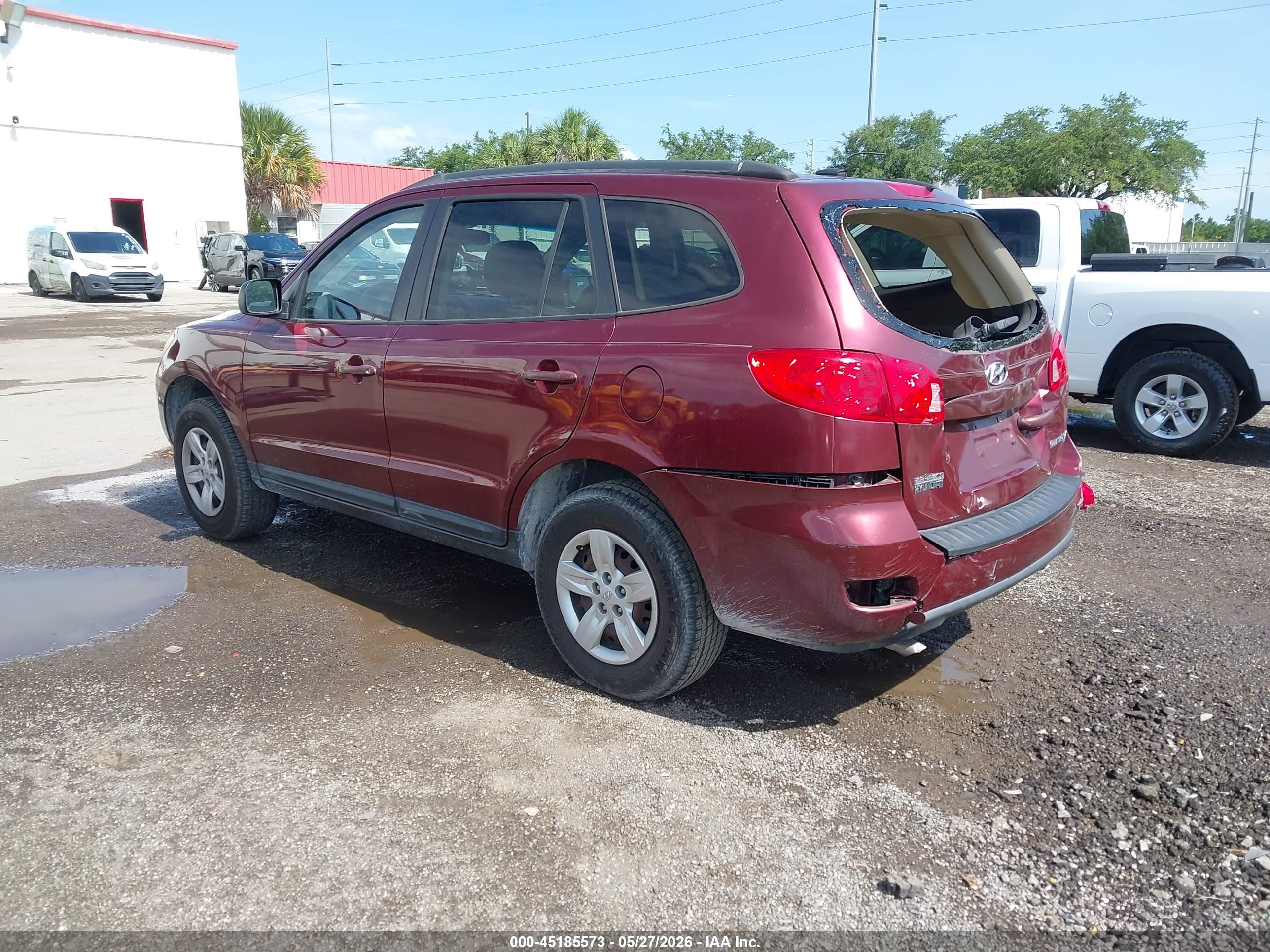 2009 Hyundai Santa Fe Gls Красный vin: 5NMSG13D69H258447