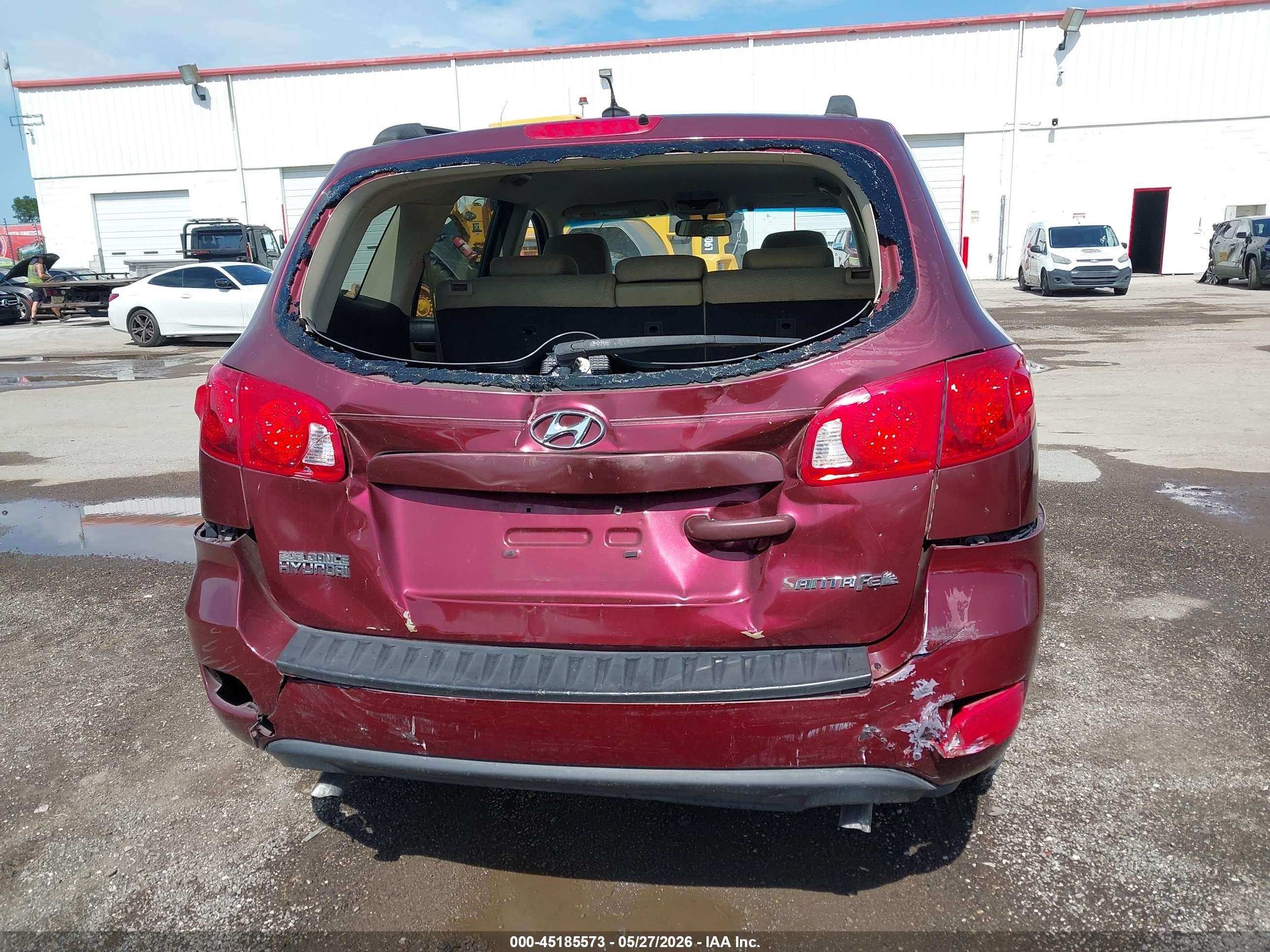 2009 Hyundai Santa Fe Gls Красный vin: 5NMSG13D69H258447