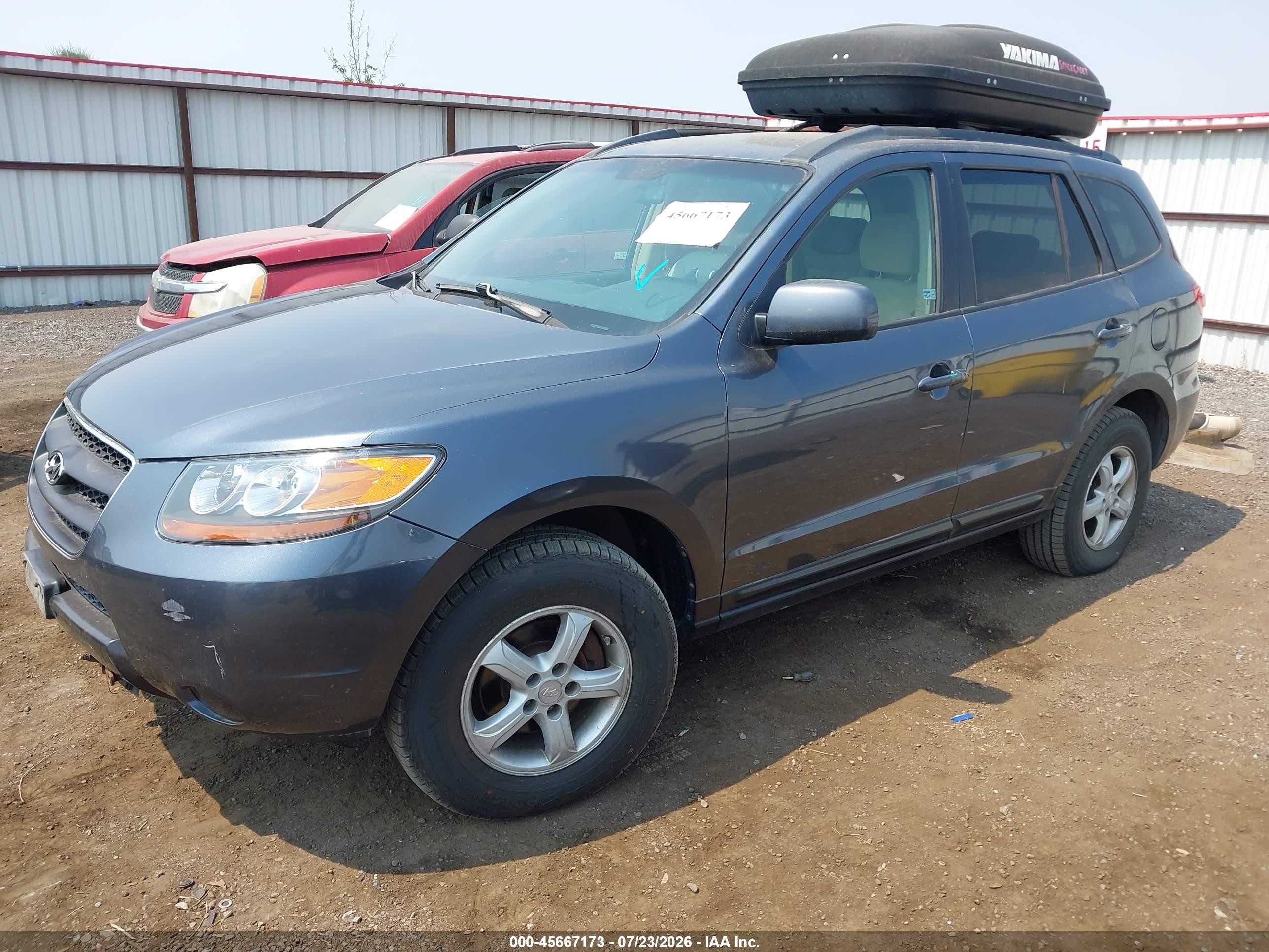 2007 Hyundai Santa Fe Gls Blue vin: 5NMSG13D77H046606