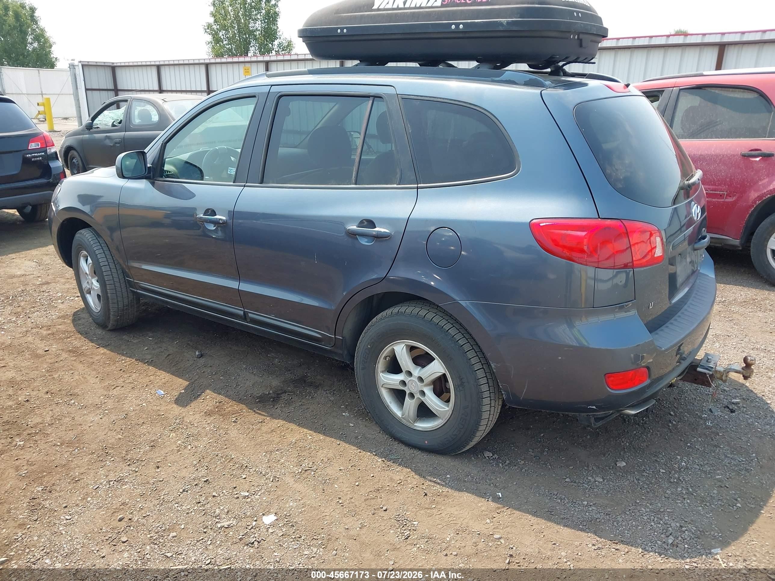 2007 Hyundai Santa Fe Gls Blue vin: 5NMSG13D77H046606