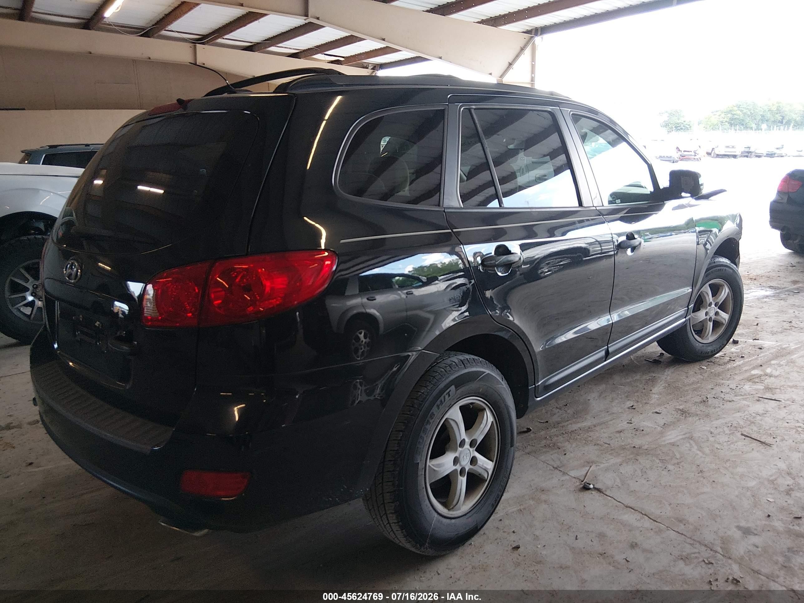 2007 Hyundai Santa Fe Gls Черный vin: 5NMSG13D77H054432