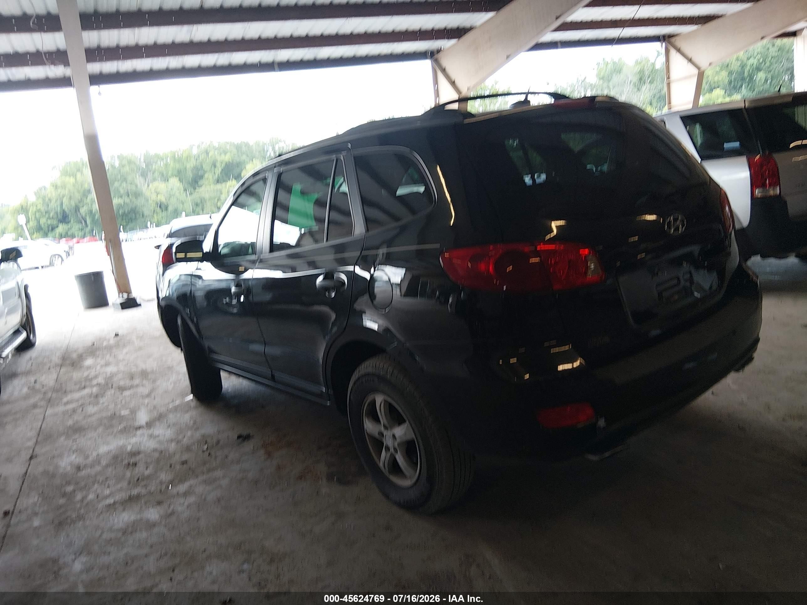 2007 Hyundai Santa Fe Gls Черный vin: 5NMSG13D77H054432