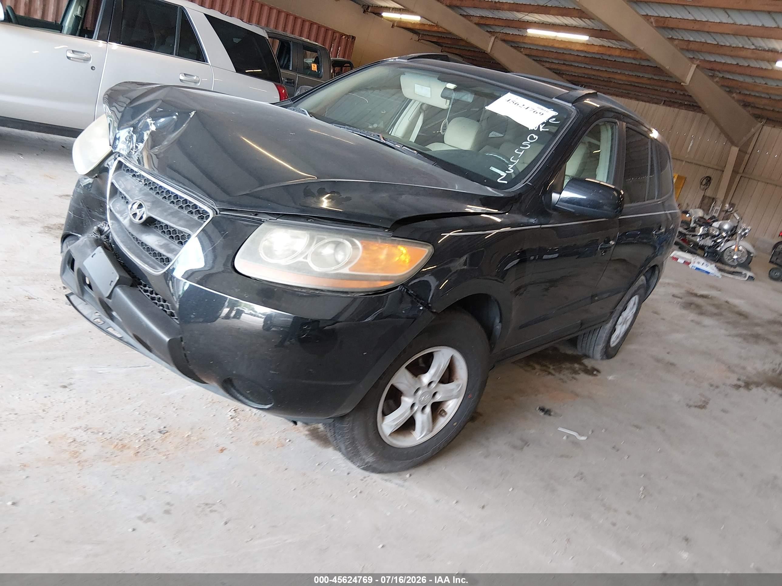 2007 Hyundai Santa Fe Gls Черный vin: 5NMSG13D77H054432