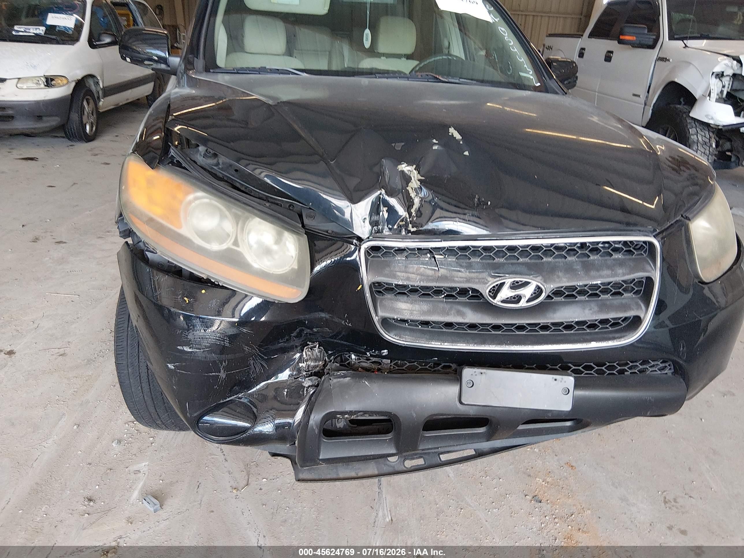 2007 Hyundai Santa Fe Gls Черный vin: 5NMSG13D77H054432