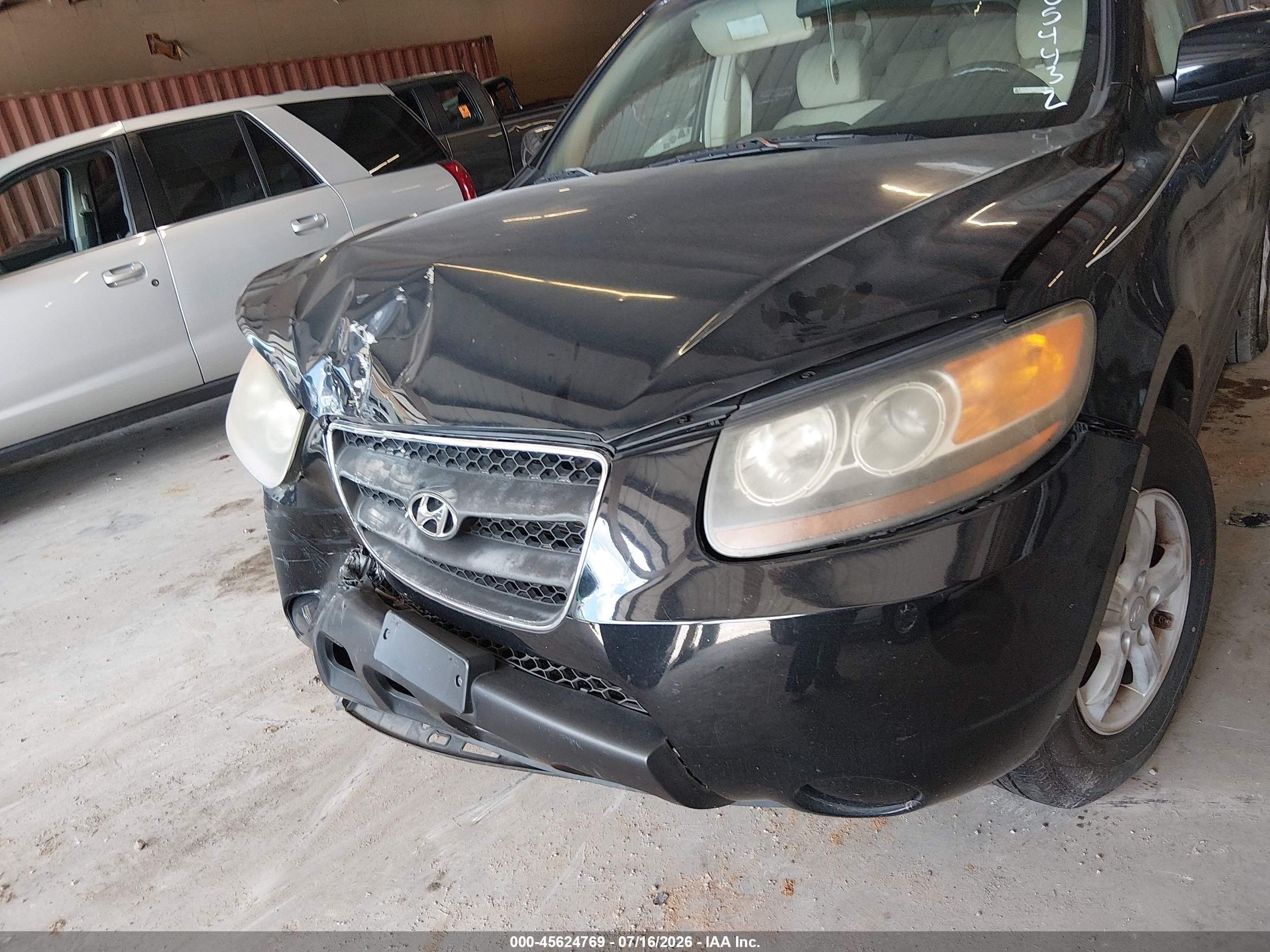 2007 Hyundai Santa Fe Gls Черный vin: 5NMSG13D77H054432