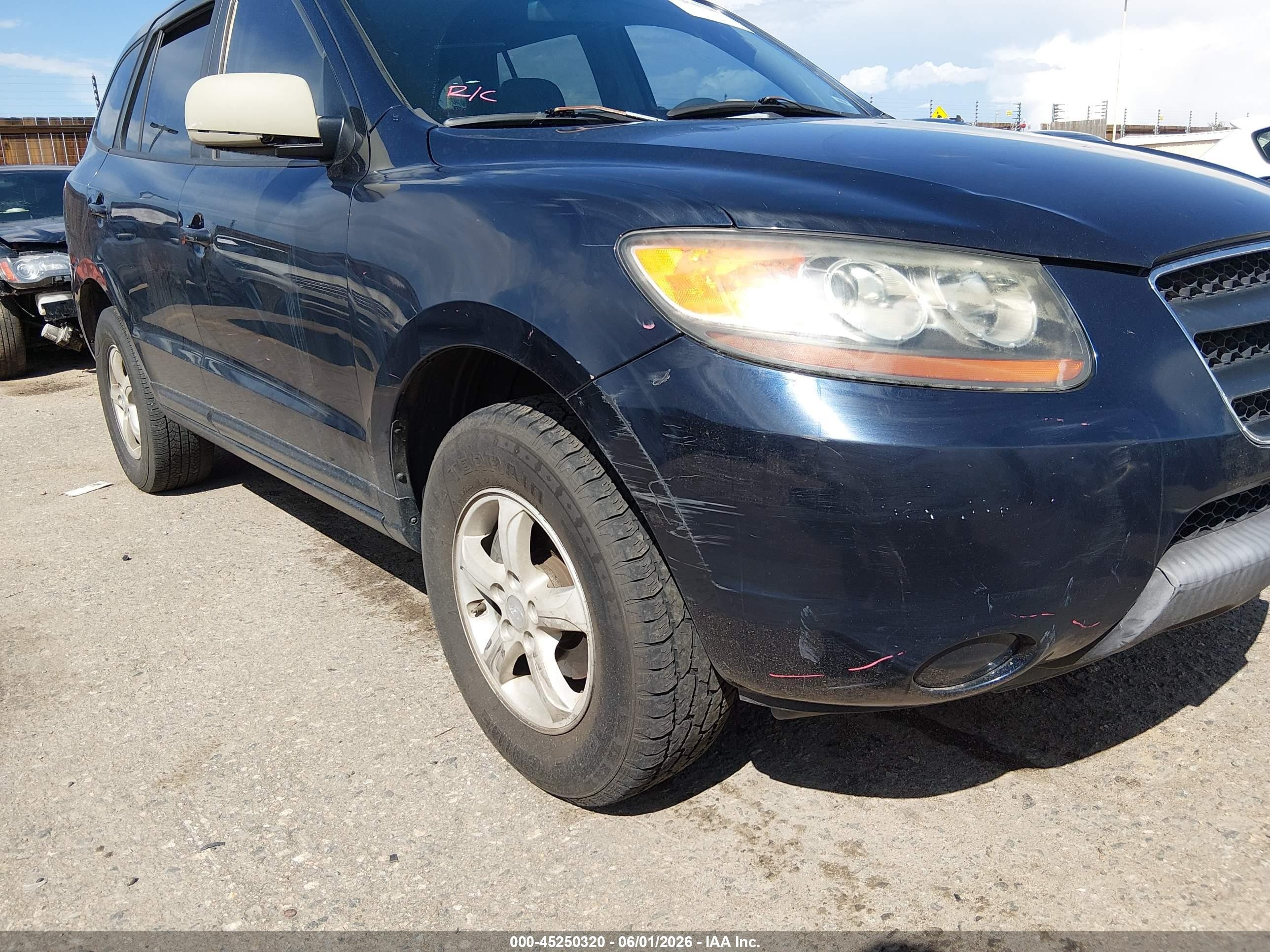 2007 Hyundai Santa Fe Gls Blue vin: 5NMSG13D77H064202