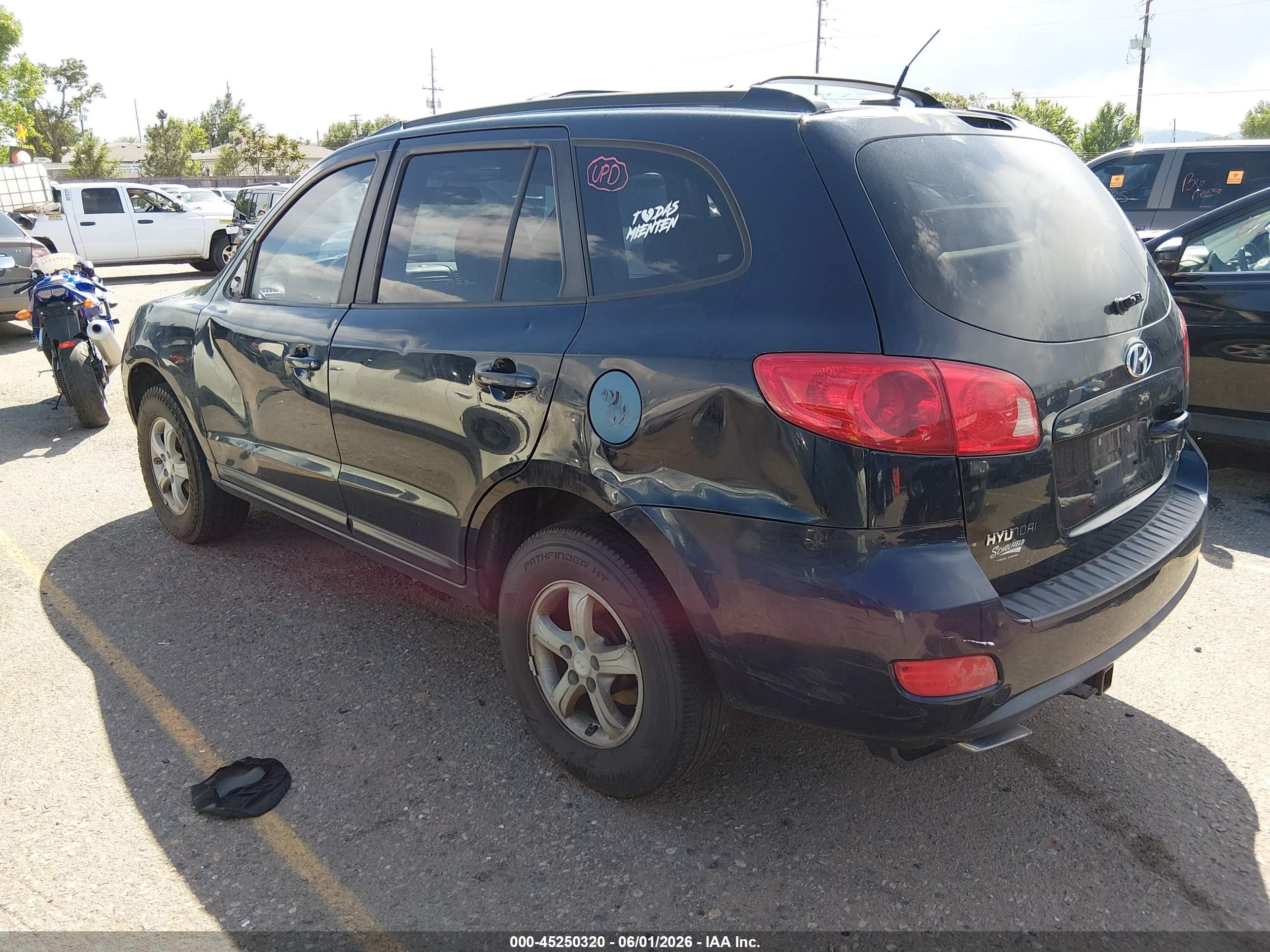 2007 Hyundai Santa Fe Gls Blue vin: 5NMSG13D77H064202