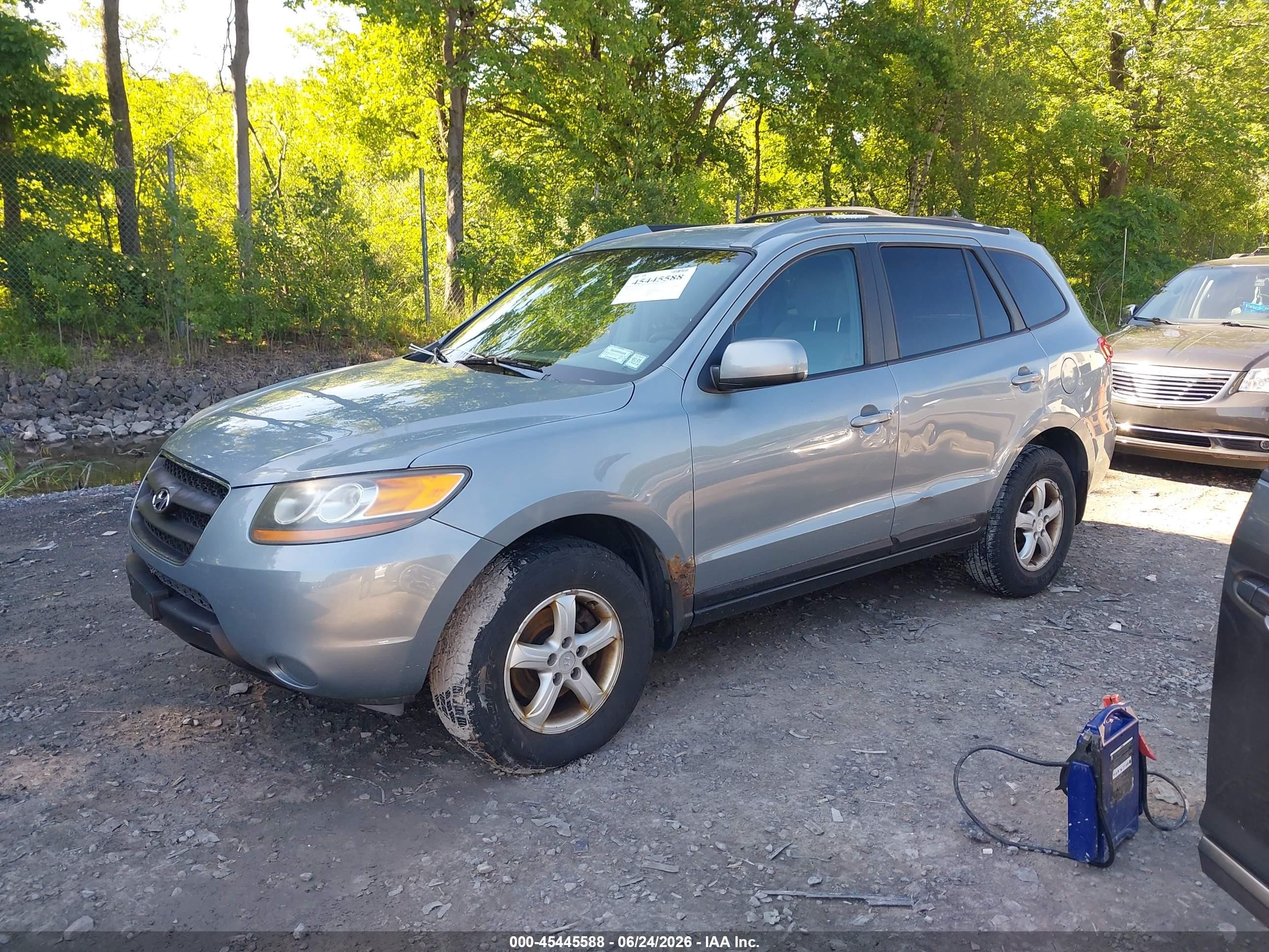 2007 Hyundai Santa Fe Gls Blue vin: 5NMSG13D77H110630