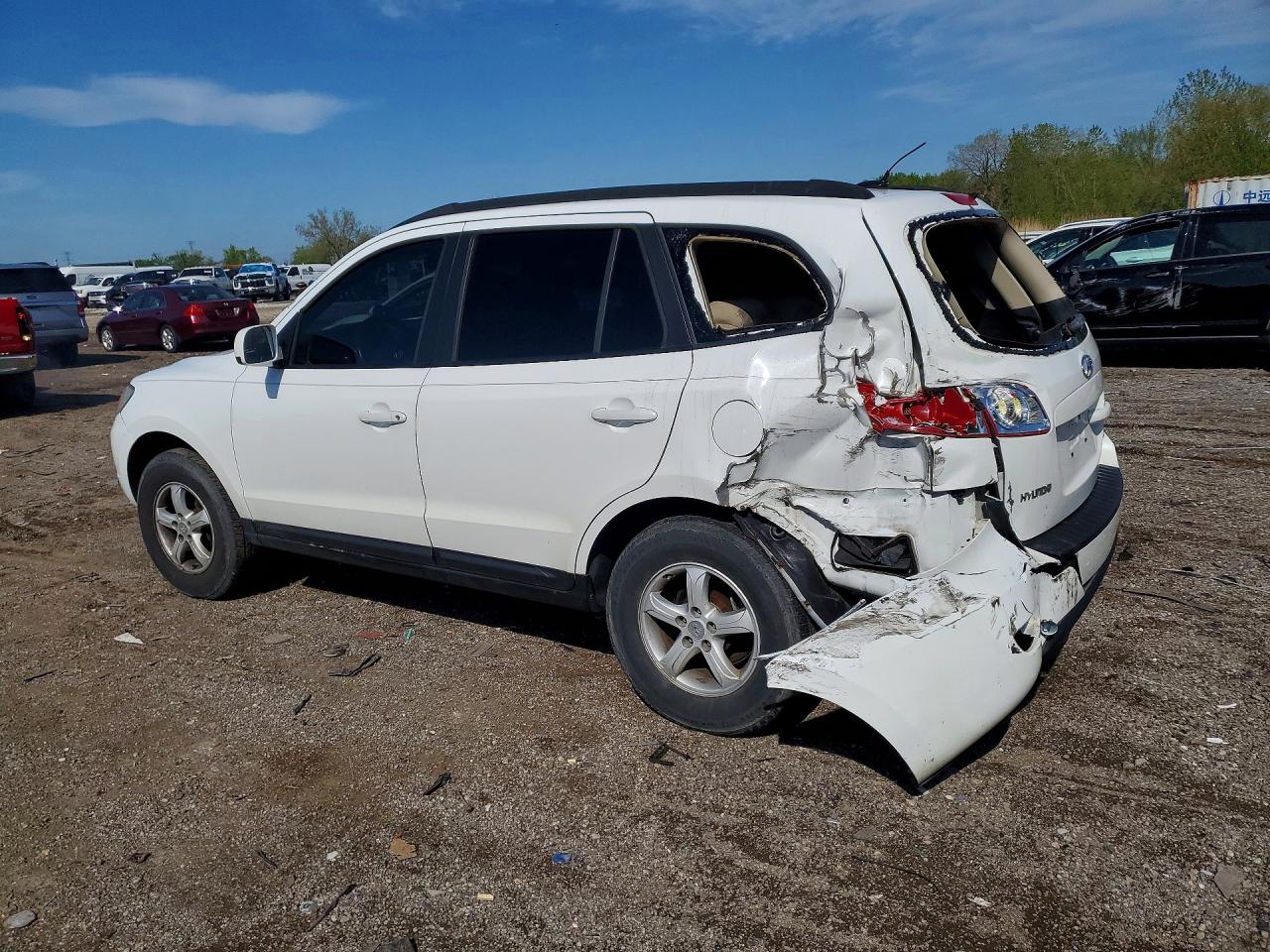 2008 Hyundai Santa Fe Gls White vin: 5NMSG13D78H148134