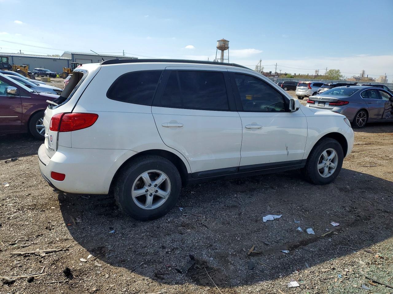 2008 Hyundai Santa Fe Gls White vin: 5NMSG13D78H148134