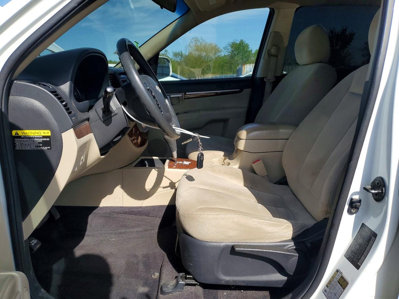 2008 Hyundai Santa Fe Gls White vin: 5NMSG13D78H148134