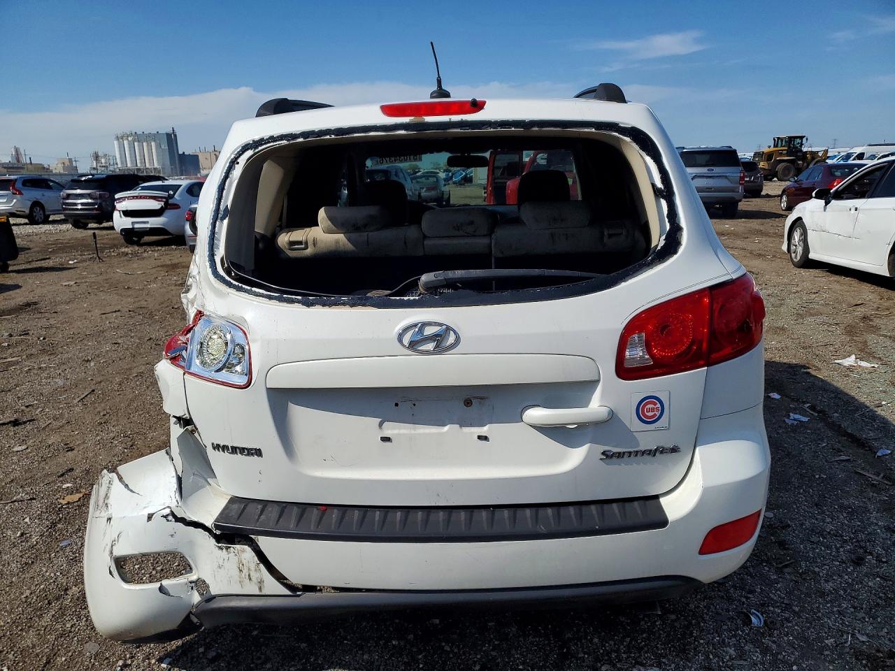 2008 Hyundai Santa Fe Gls White vin: 5NMSG13D78H148134