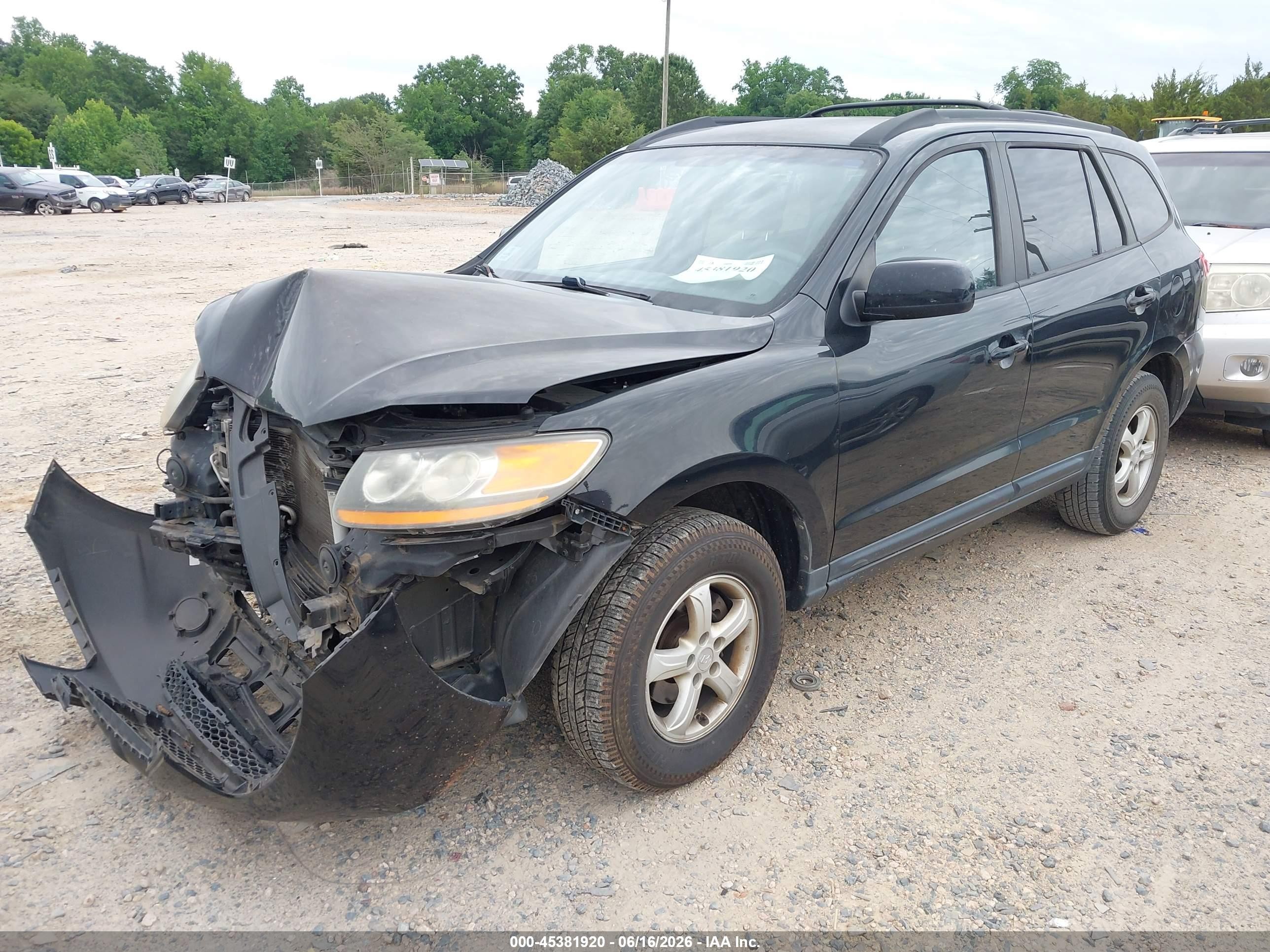 2008 Hyundai Santa Fe Gls Black vin: 5NMSG13D78H188665