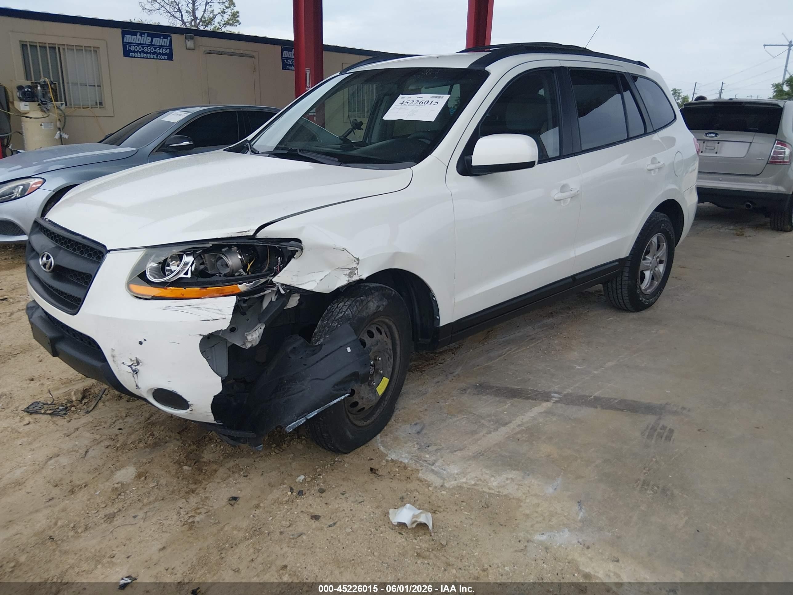 2008 Hyundai Santa Fe Gls Белый vin: 5NMSG13D78H192022