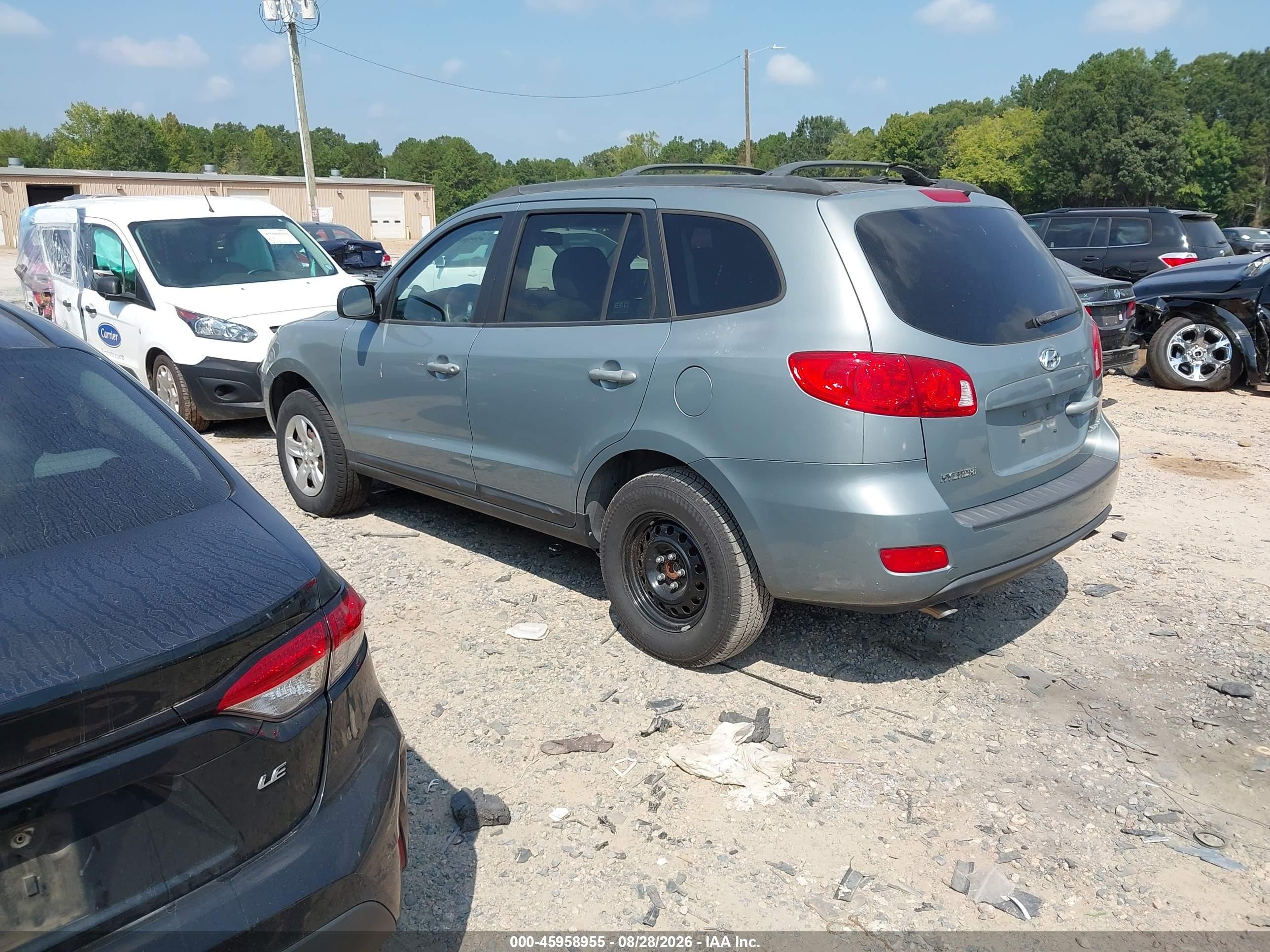 2009 Hyundai Santa Fe Gls Silver vin: 5NMSG13D79H297631
