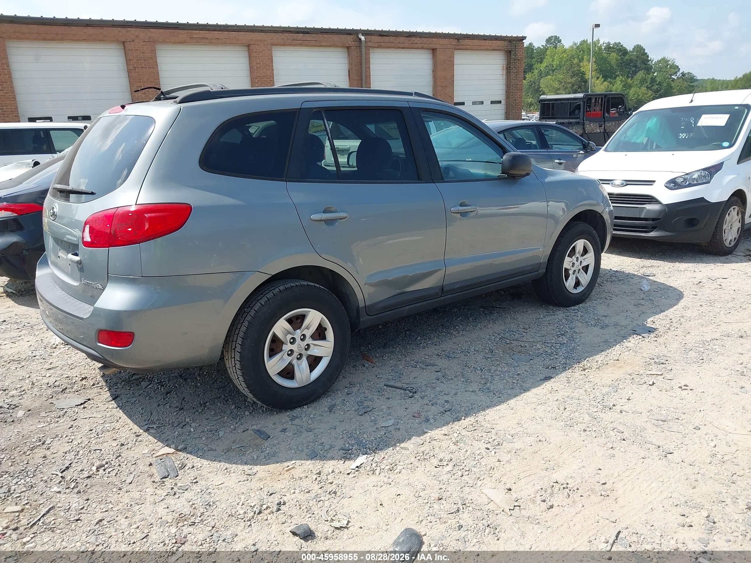 2009 Hyundai Santa Fe Gls Silver vin: 5NMSG13D79H297631