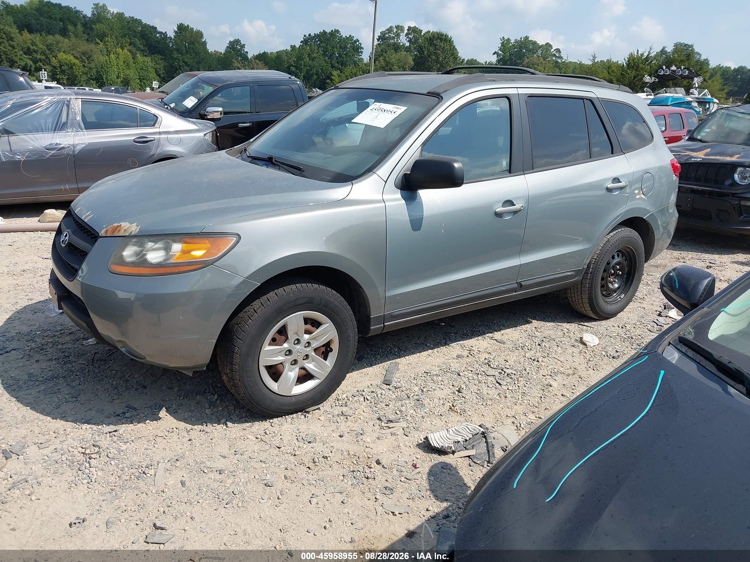 2009 Hyundai Santa Fe Gls Silver vin: 5NMSG13D79H297631
