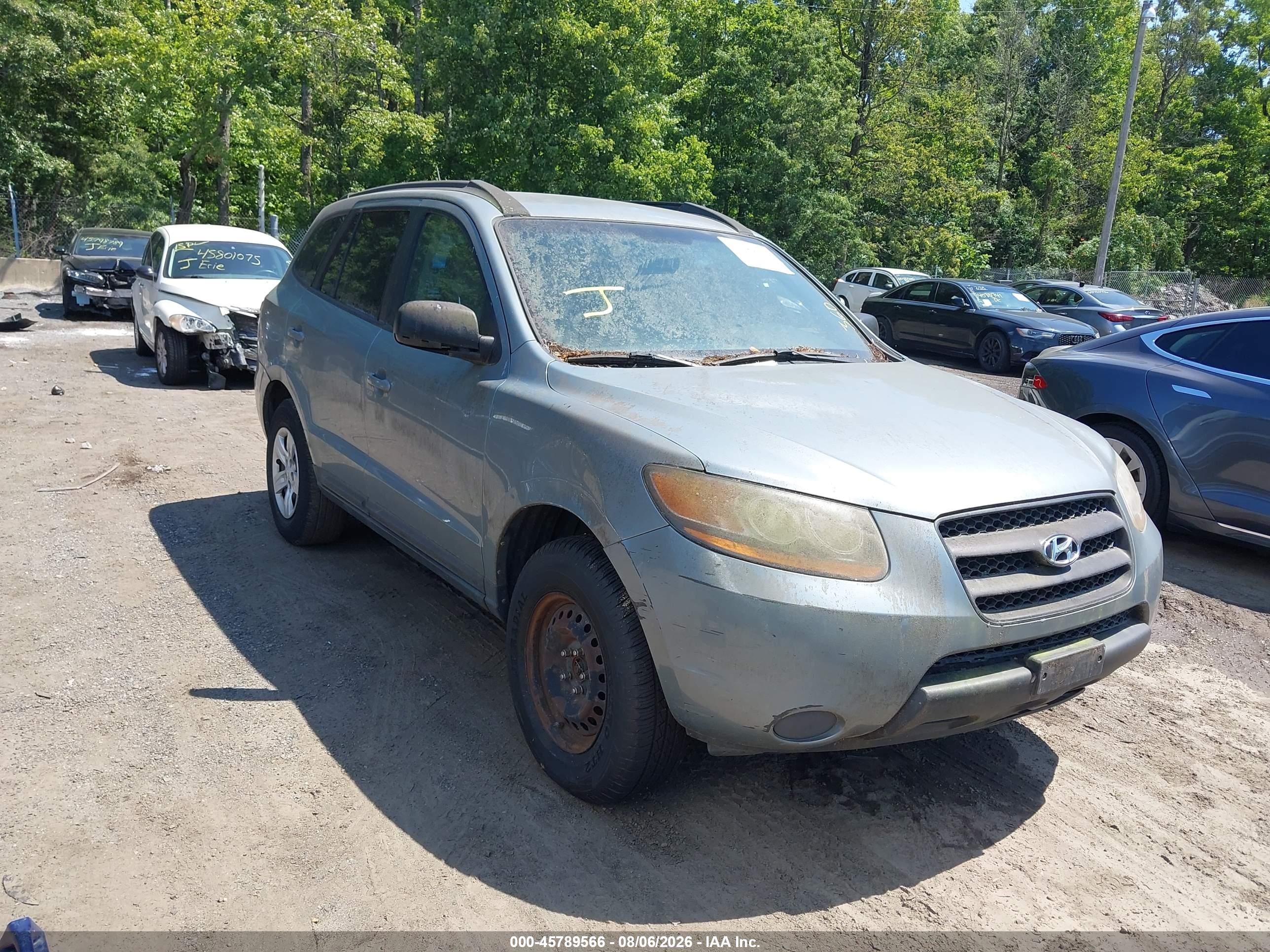 2009 Hyundai Santa Fe Gls Серый vin: 5NMSG13D79H301435
