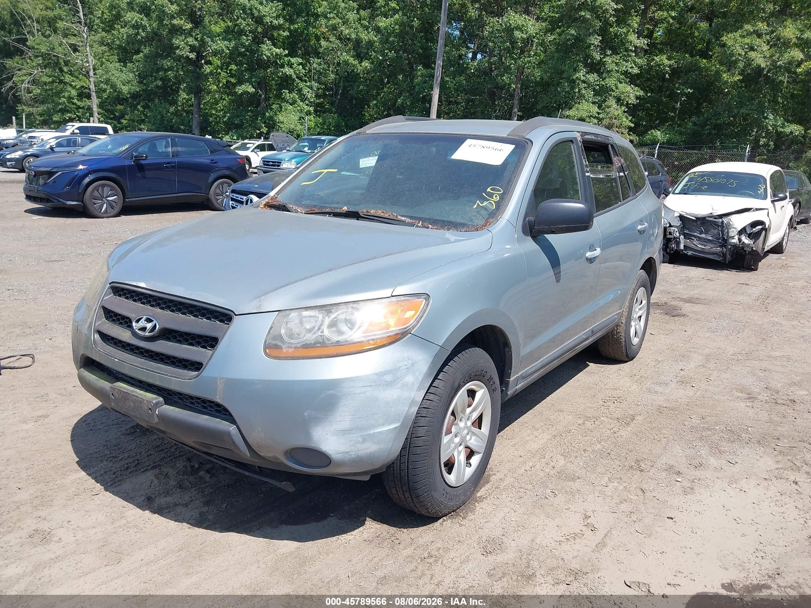 2009 Hyundai Santa Fe Gls Gray vin: 5NMSG13D79H301435