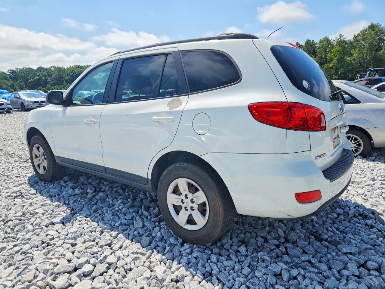 2009 Hyundai Santa Fe Gls White vin: 5NMSG13D79H305503