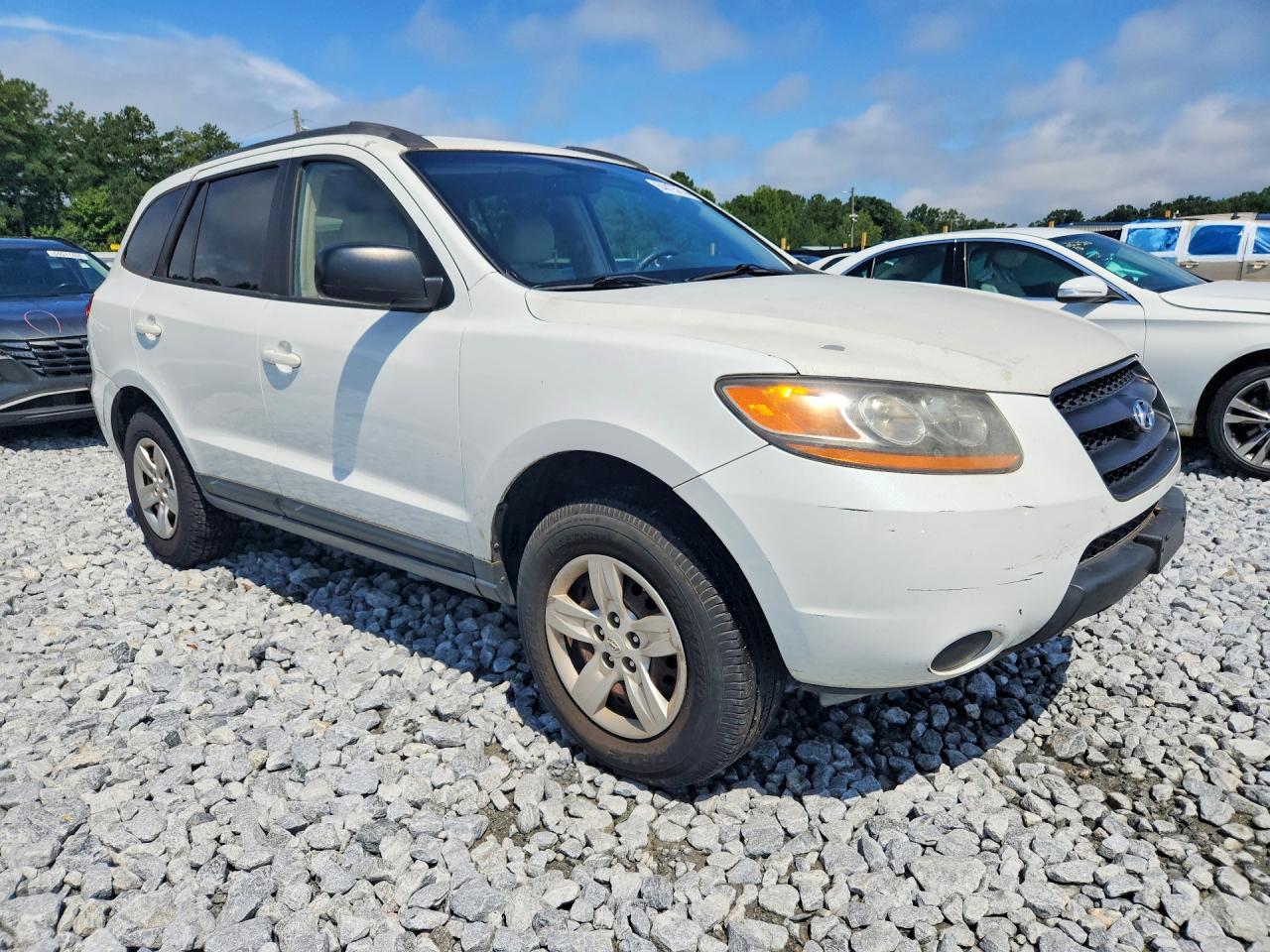 2009 Hyundai Santa Fe Gls White vin: 5NMSG13D79H305503