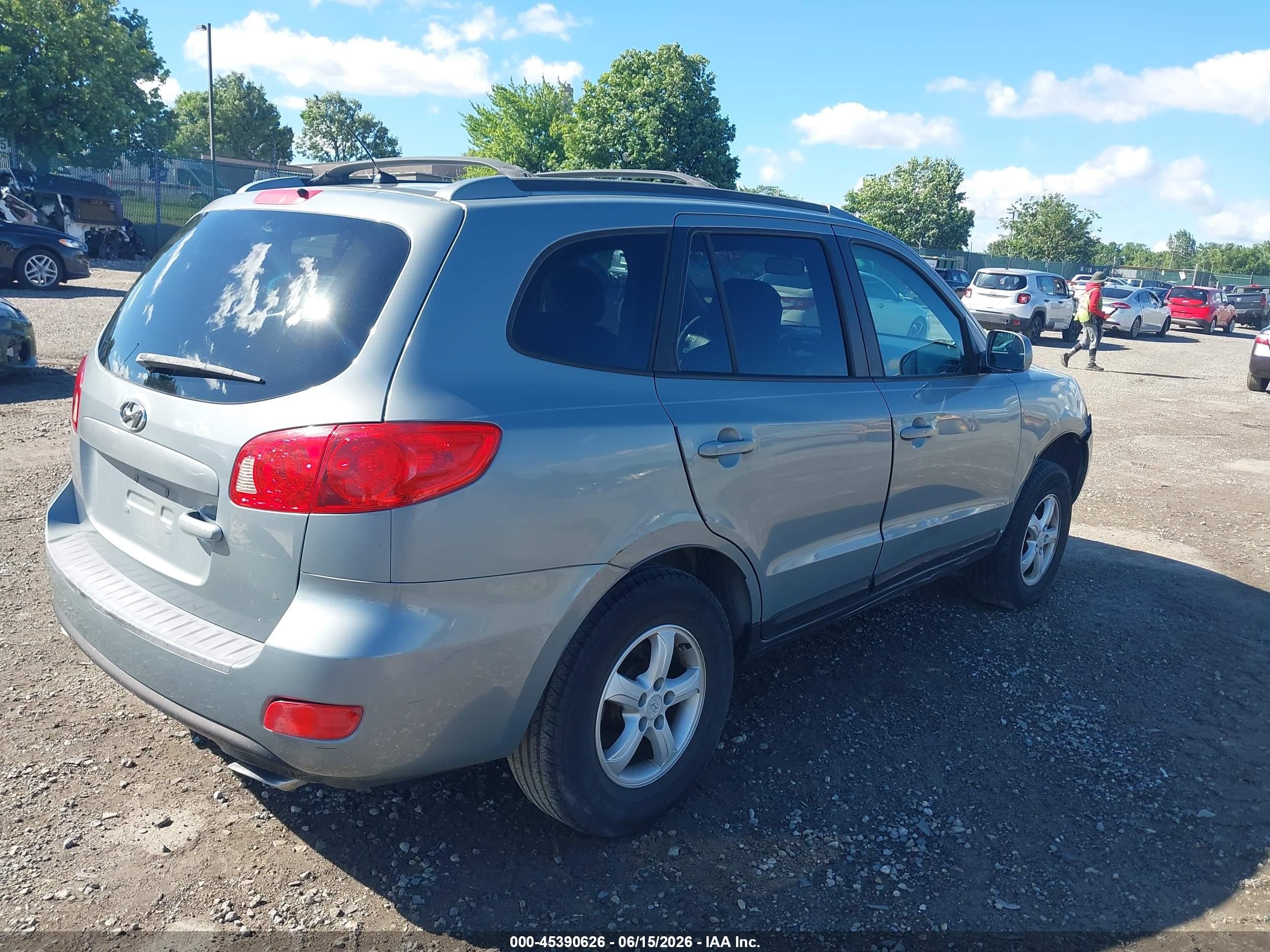 2007 Hyundai Santa Fe Gls Silver vin: 5NMSG13D87H013775