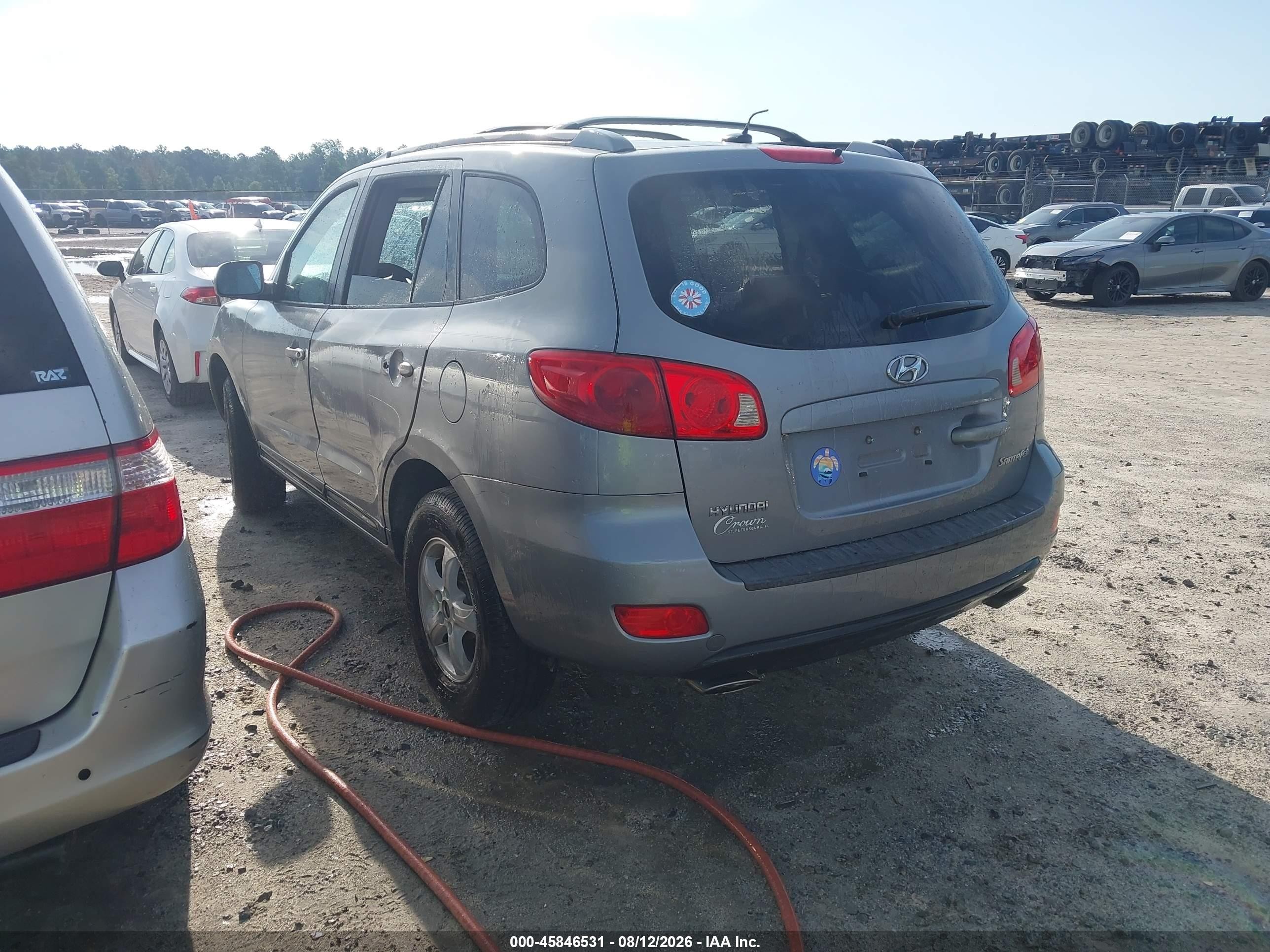2007 Hyundai Santa Fe Gls Gray vin: 5NMSG13D87H093630