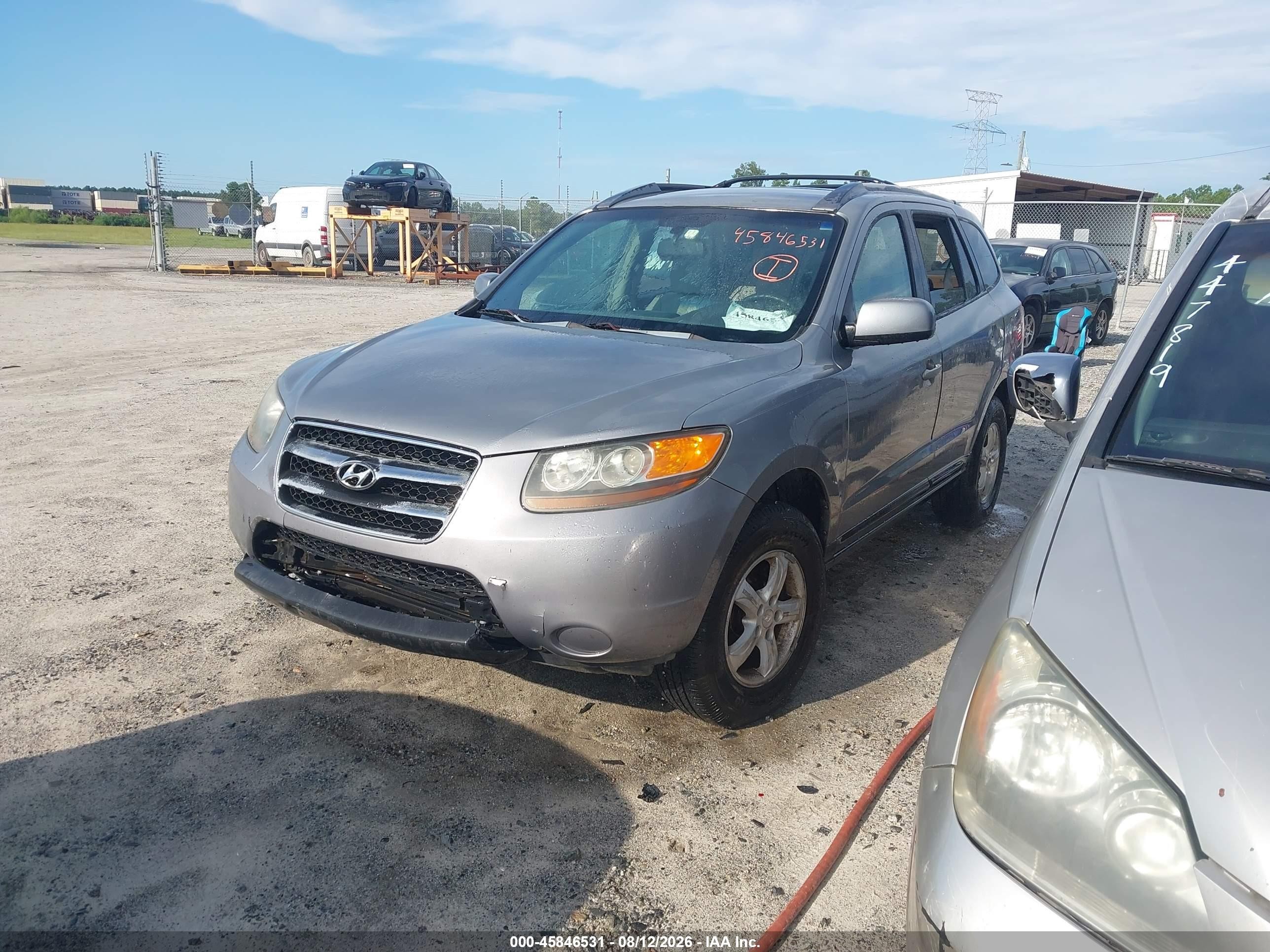 2007 Hyundai Santa Fe Gls Gray vin: 5NMSG13D87H093630