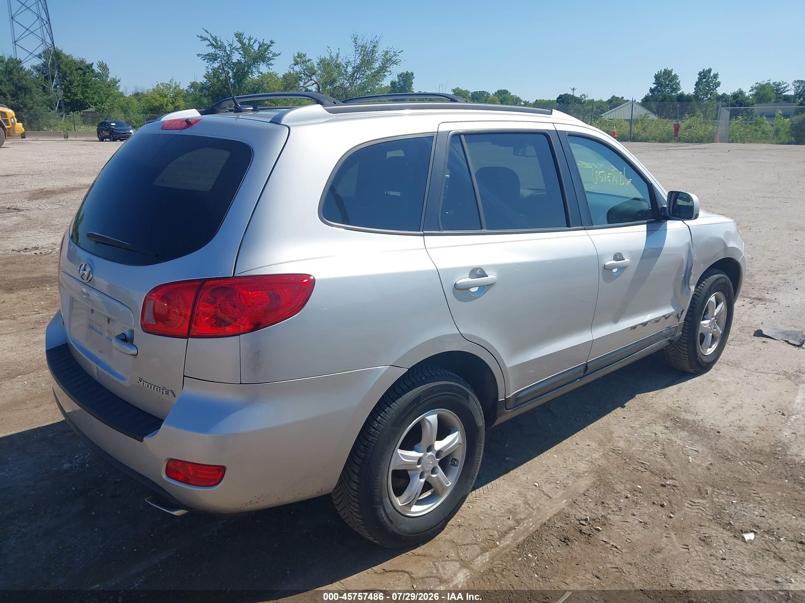 2007 Hyundai Santa Fe Gls Silver vin: 5NMSG13D87H098763