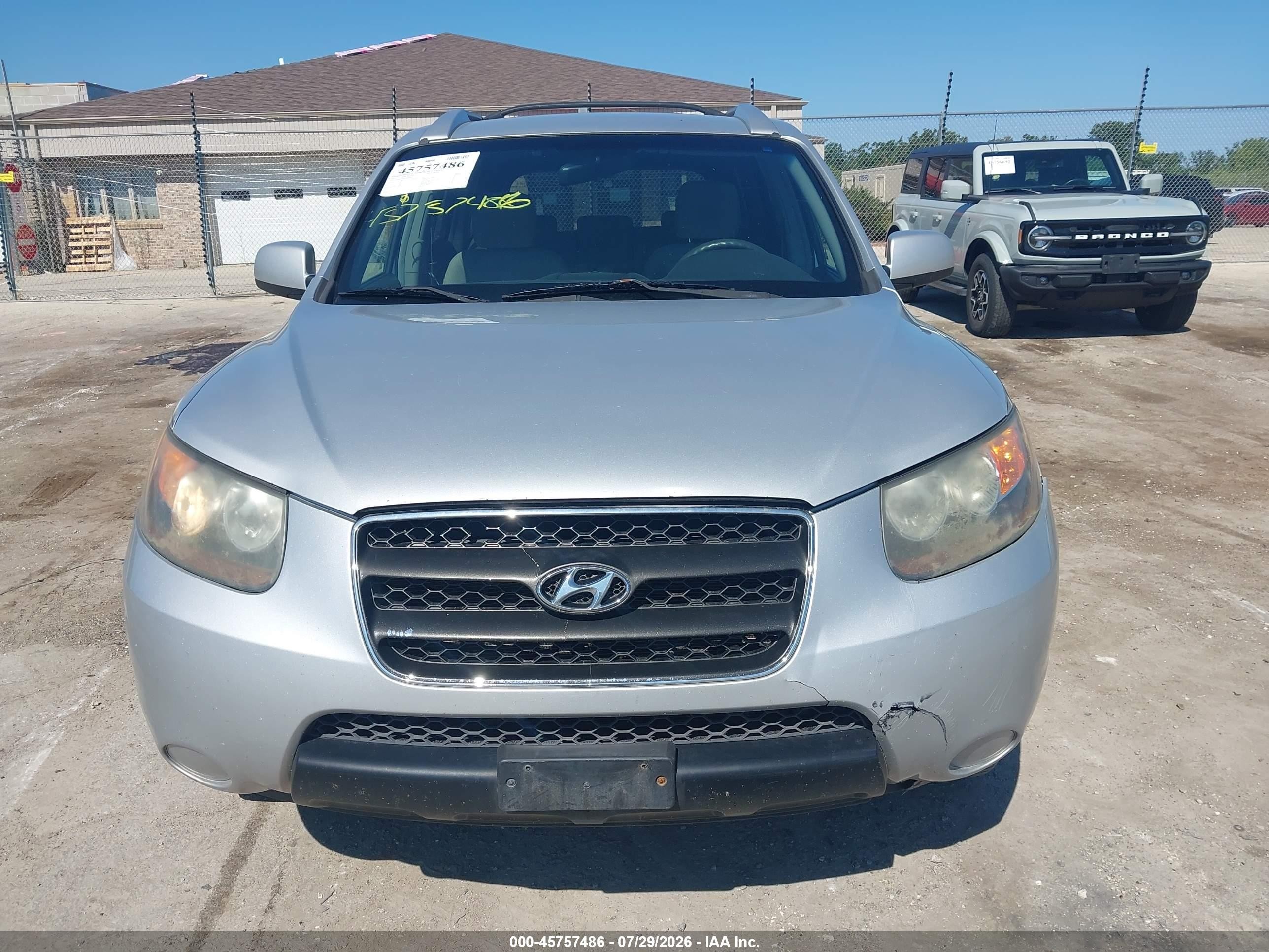 2007 Hyundai Santa Fe Gls Silver vin: 5NMSG13D87H098763