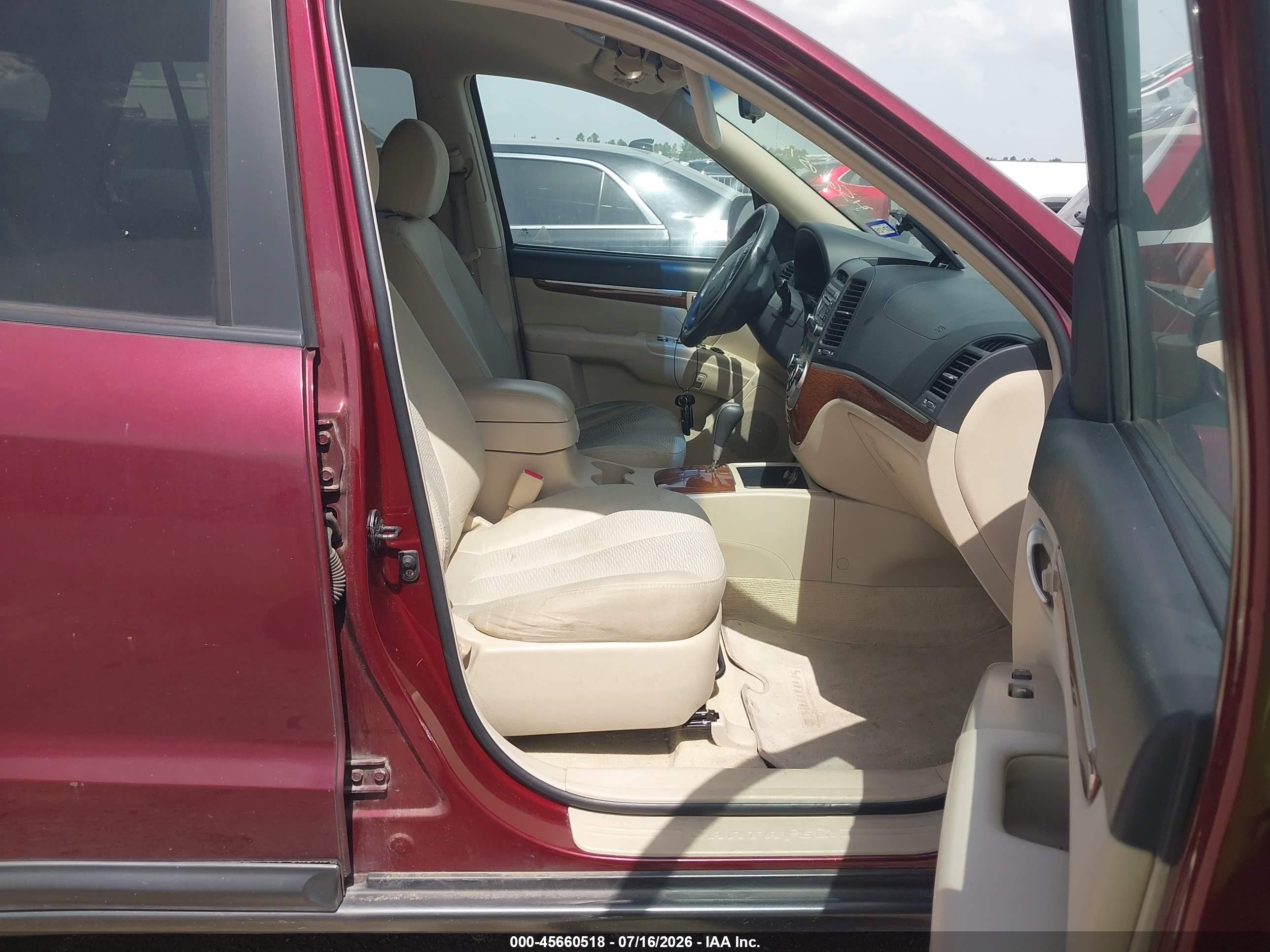 2007 Hyundai Santa Fe Gls Maroon vin: 5NMSG13D87H105842
