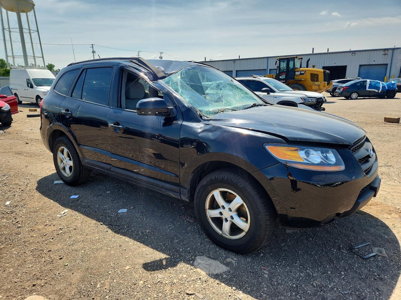 2008 Hyundai Santa Fe Gls Black vin: 5NMSG13D88H148286