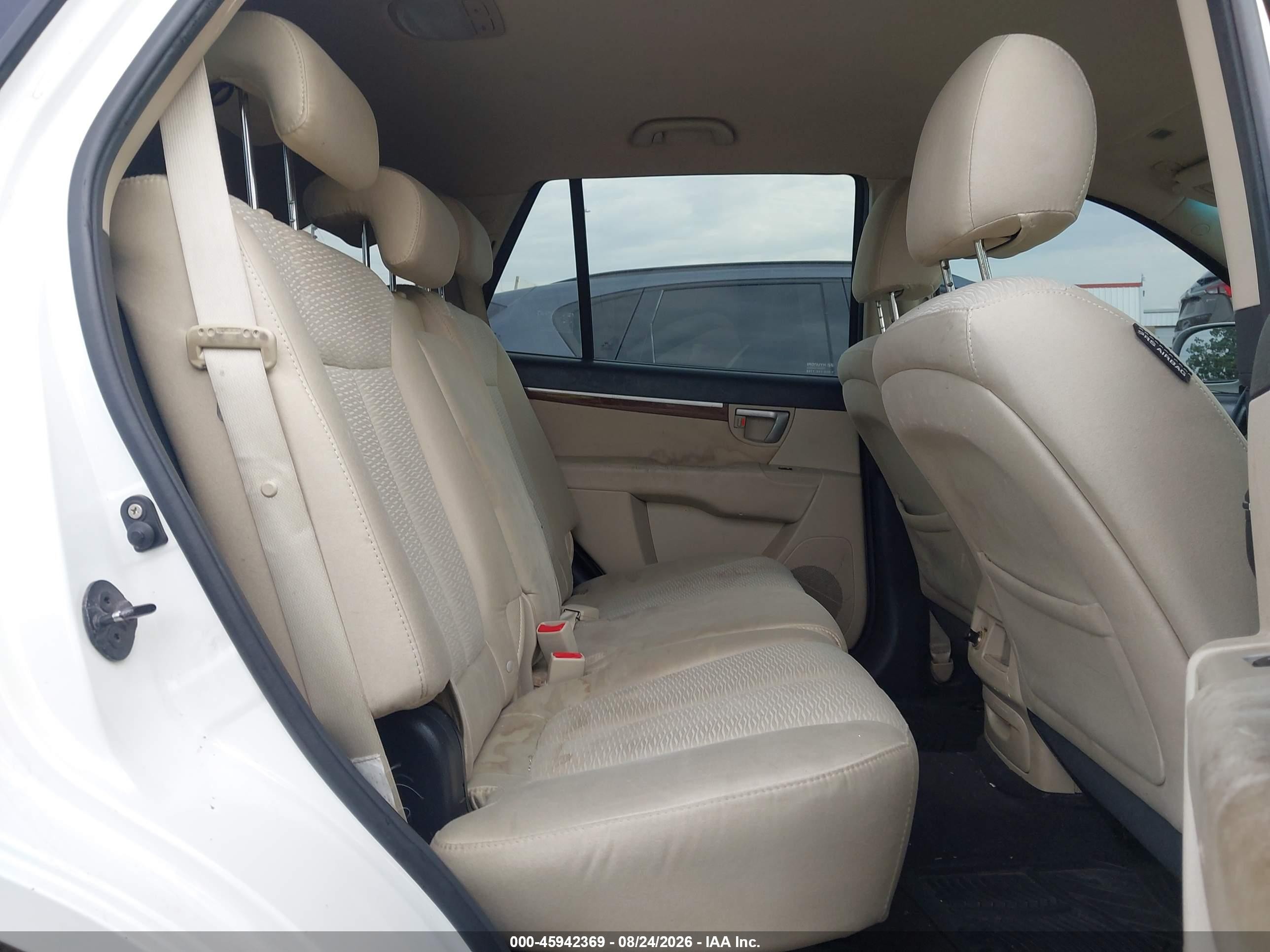 2008 Hyundai Santa Fe Gls White vin: 5NMSG13D88H152628