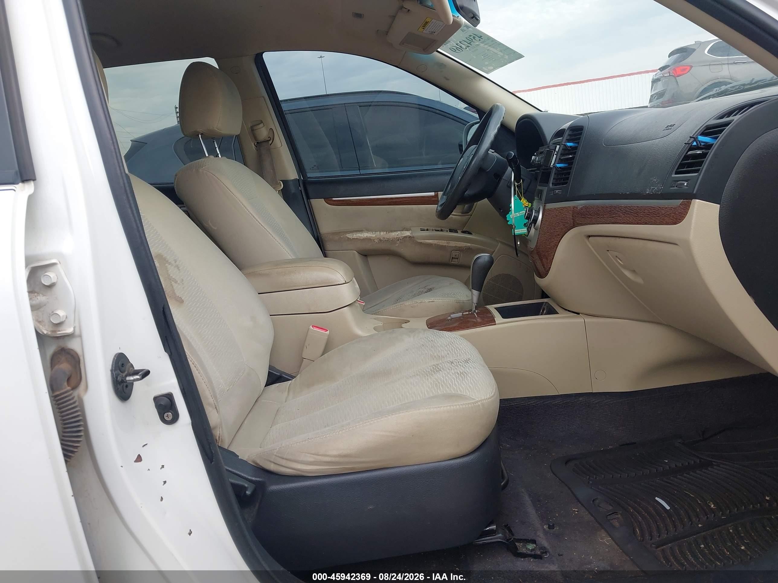 2008 Hyundai Santa Fe Gls White vin: 5NMSG13D88H152628
