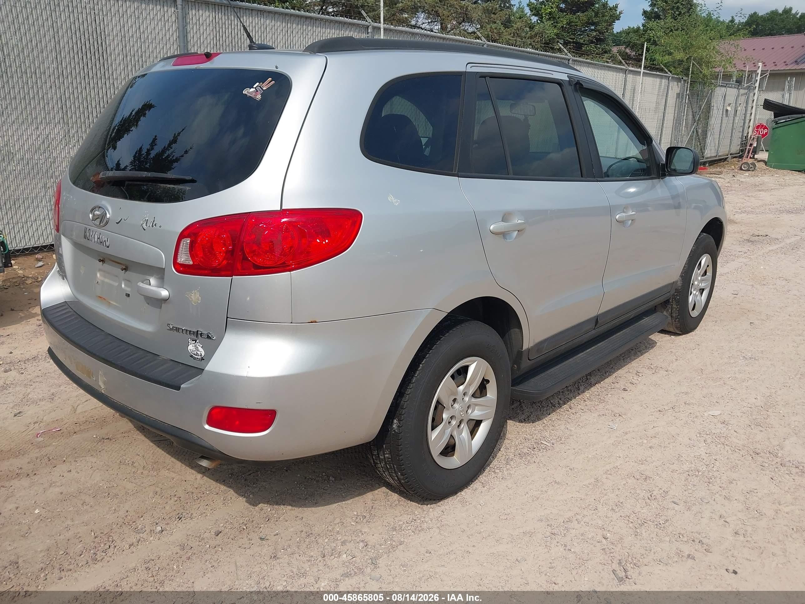 2009 Hyundai Santa Fe Gls Silver vin: 5NMSG13D89H249474