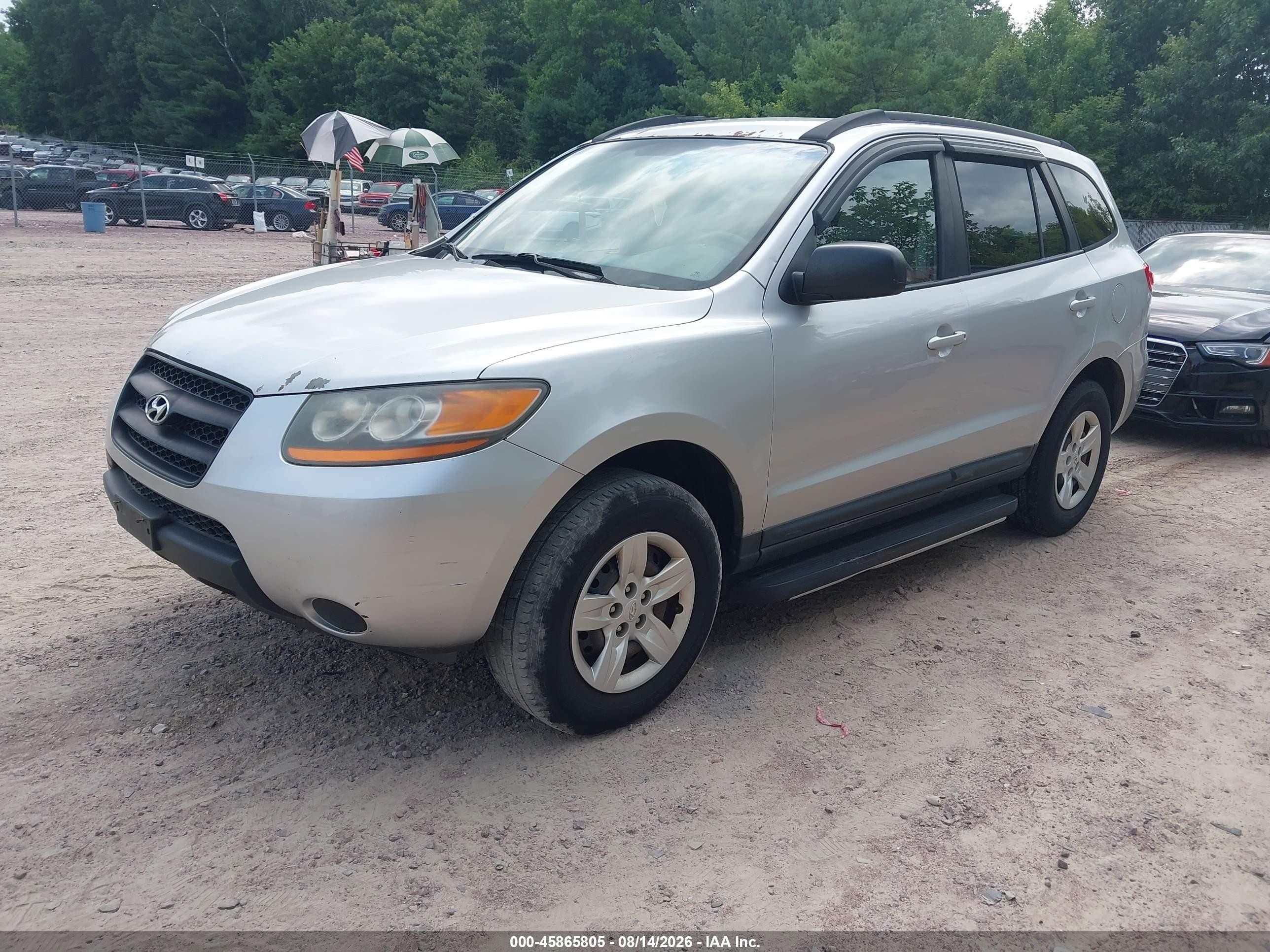 2009 Hyundai Santa Fe Gls Silver vin: 5NMSG13D89H249474