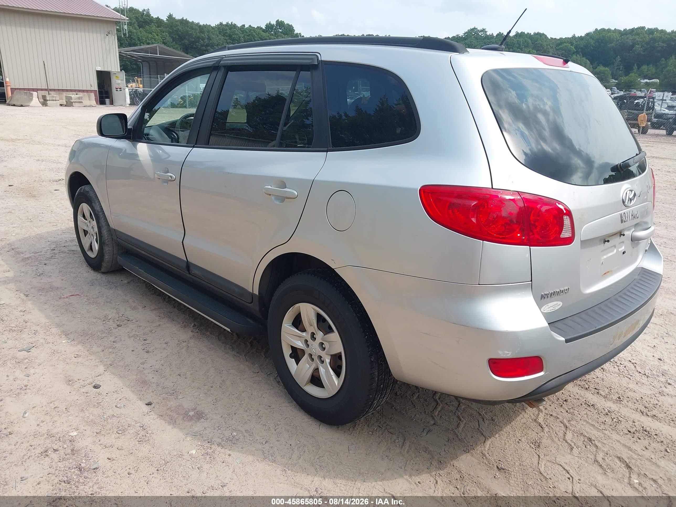 2009 Hyundai Santa Fe Gls Silver vin: 5NMSG13D89H249474