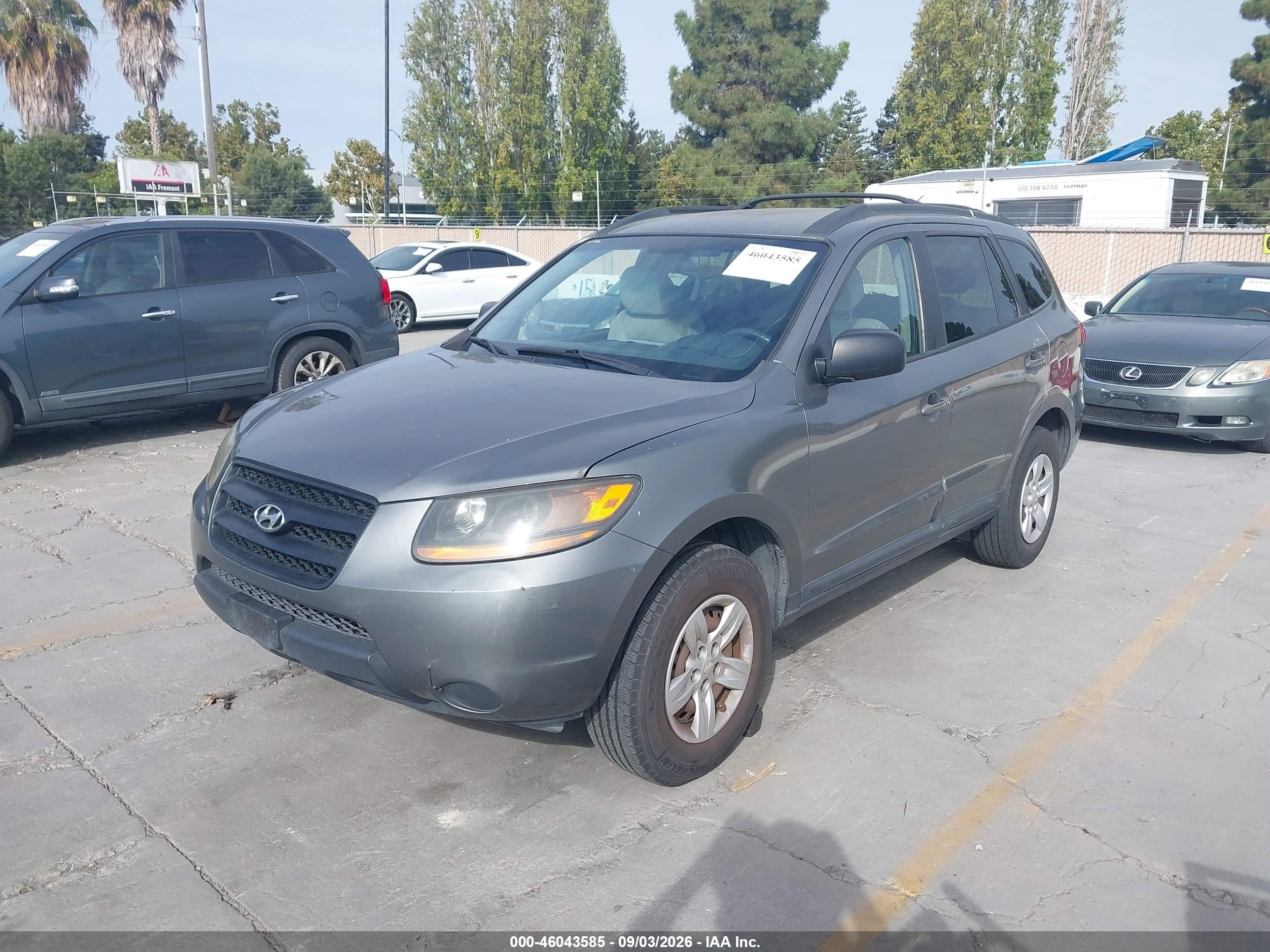 2009 Hyundai Santa Fe Gls Gray vin: 5NMSG13D89H253685