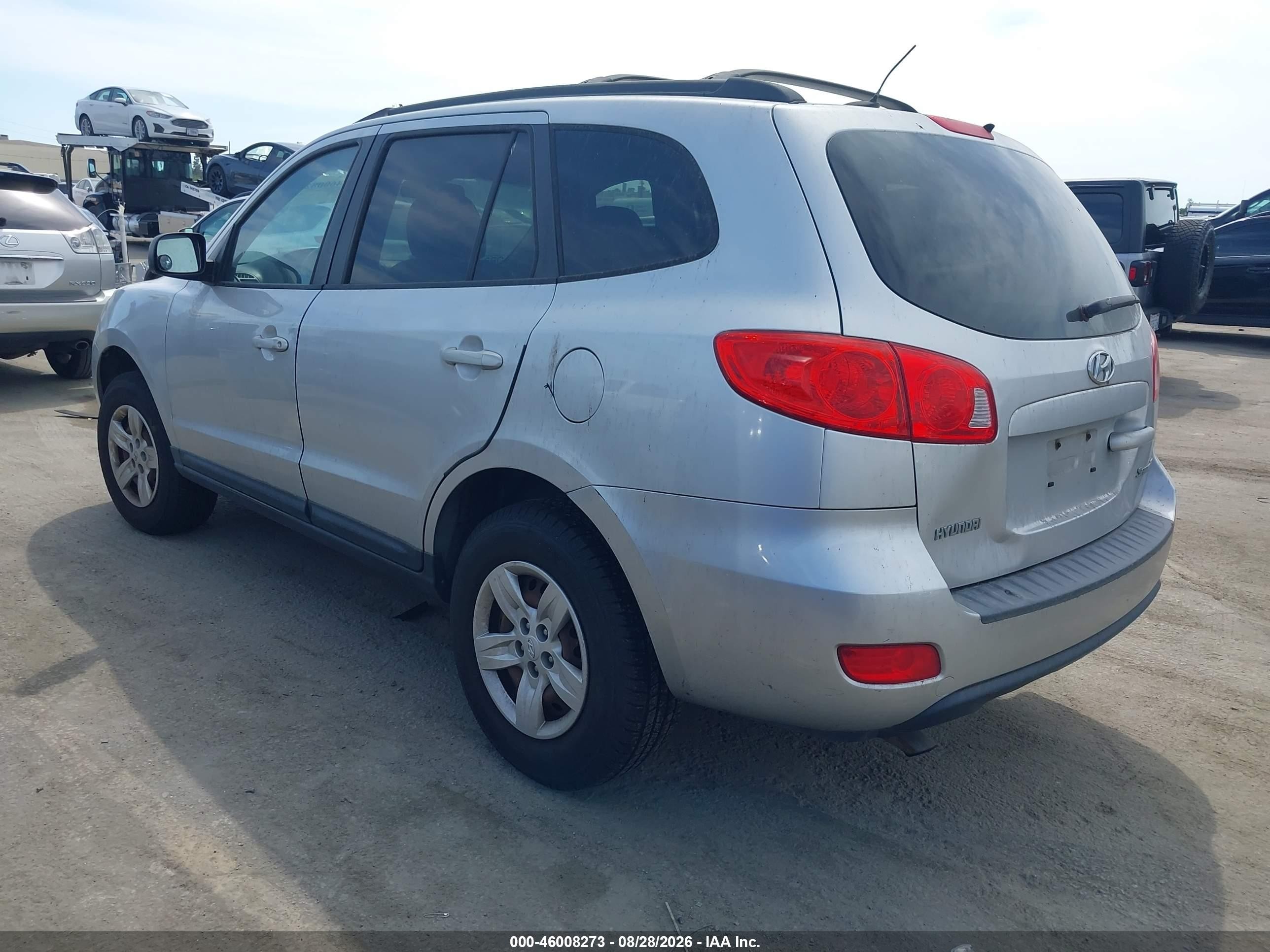 2009 Hyundai Santa Fe Gls Silver vin: 5NMSG13D89H259499