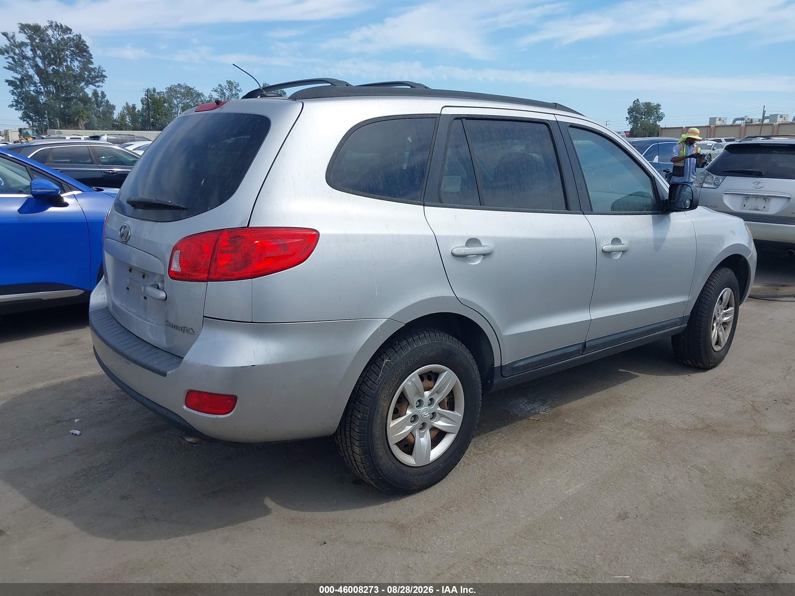 2009 Hyundai Santa Fe Gls Silver vin: 5NMSG13D89H259499
