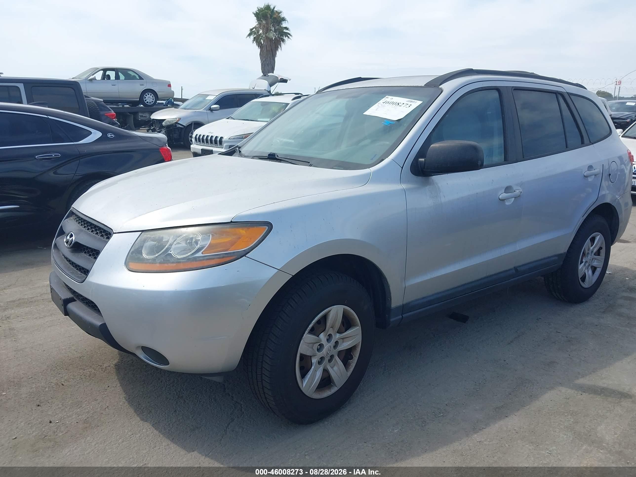 2009 Hyundai Santa Fe Gls Silver vin: 5NMSG13D89H259499