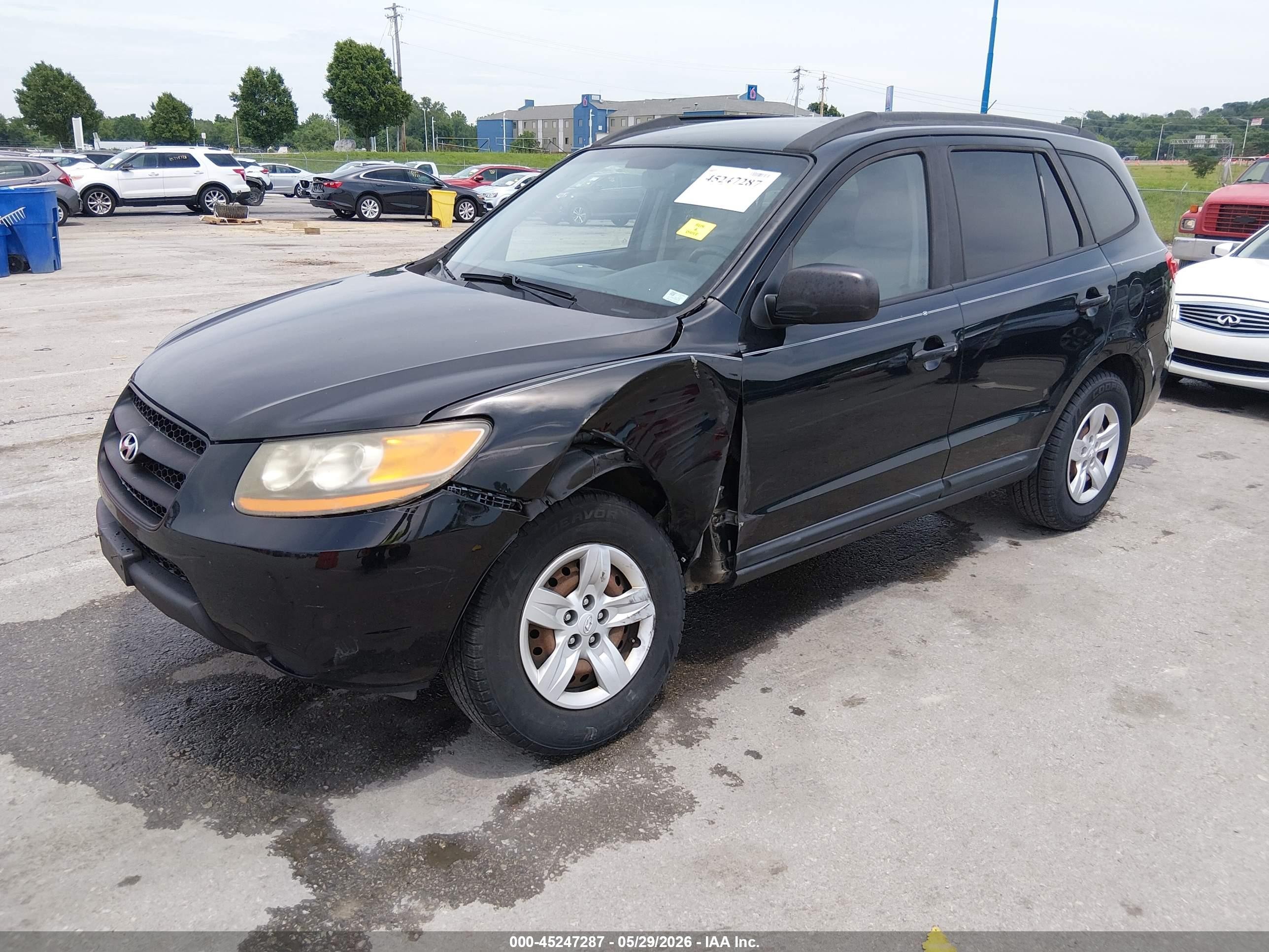 2009 Hyundai Santa Fe Gls Black vin: 5NMSG13D89H277355