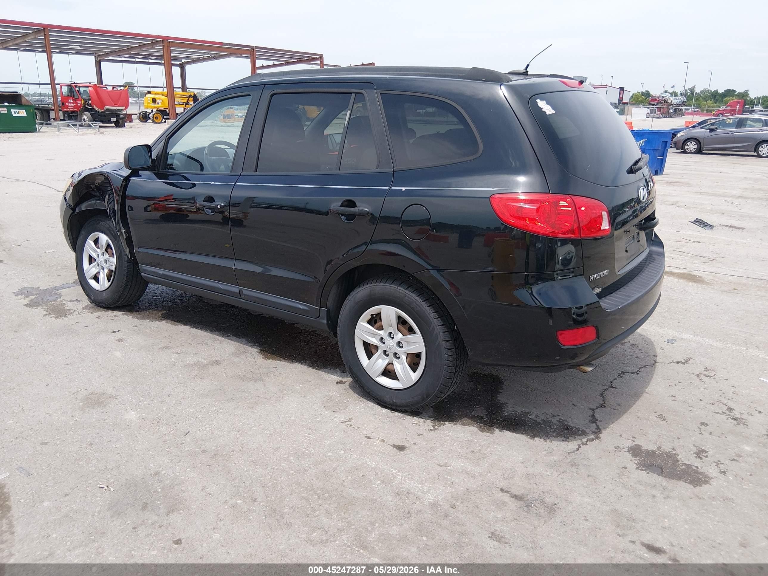 2009 Hyundai Santa Fe Gls Black vin: 5NMSG13D89H277355