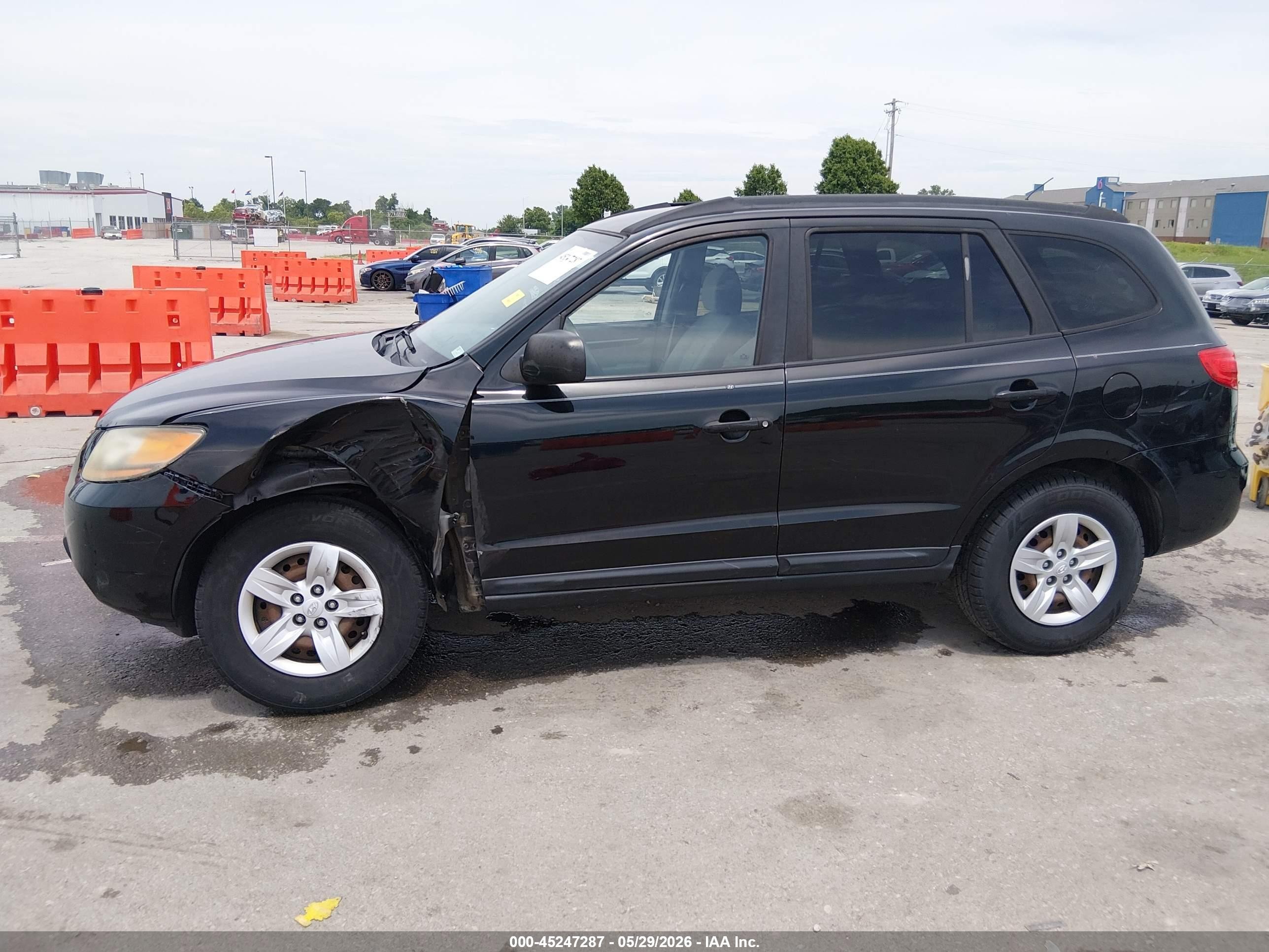 2009 Hyundai Santa Fe Gls Black vin: 5NMSG13D89H277355