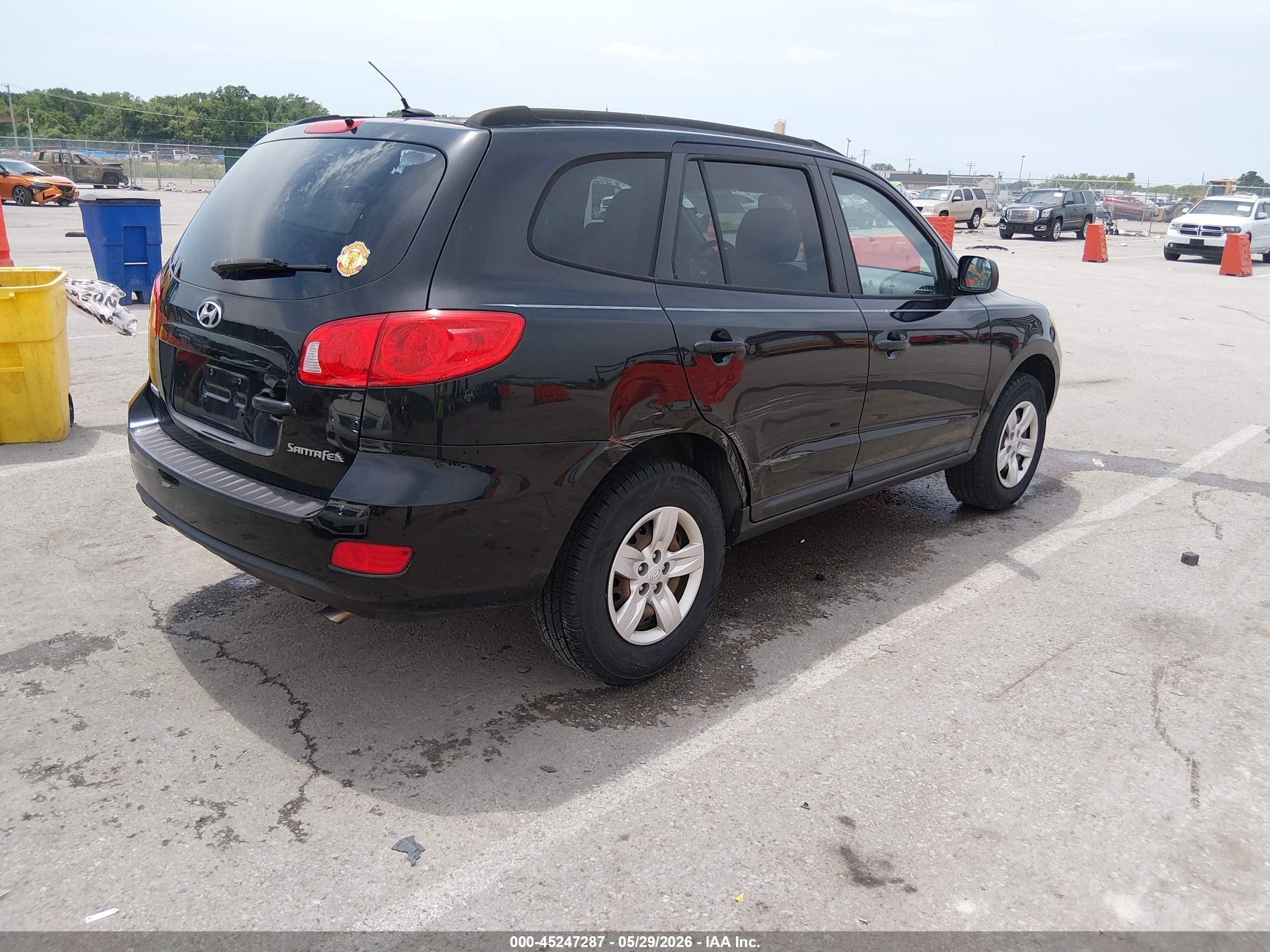 2009 Hyundai Santa Fe Gls Black vin: 5NMSG13D89H277355