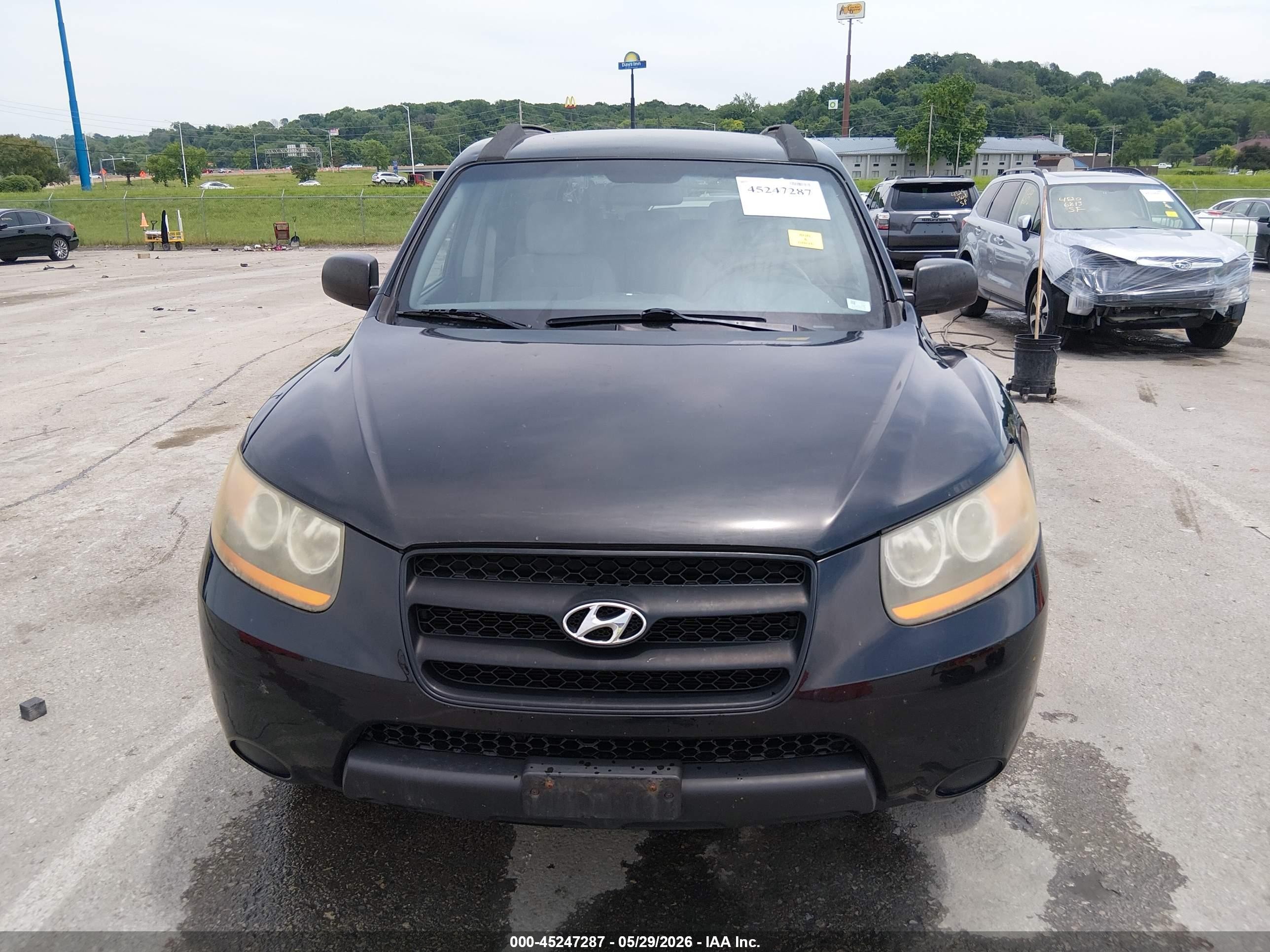2009 Hyundai Santa Fe Gls Black vin: 5NMSG13D89H277355
