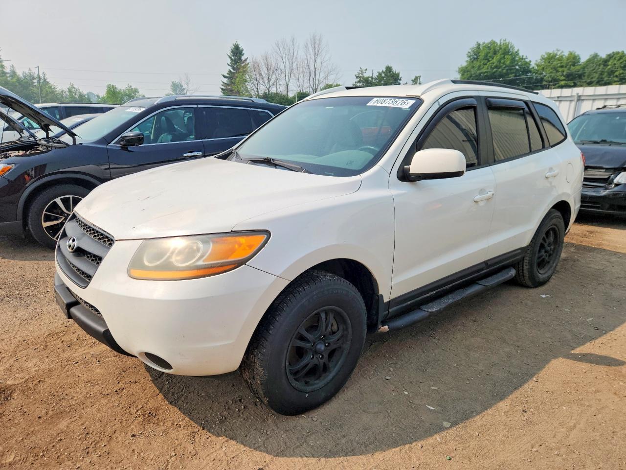 2009 Hyundai Santa Fe Gls White vin: 5NMSG13D89H284192