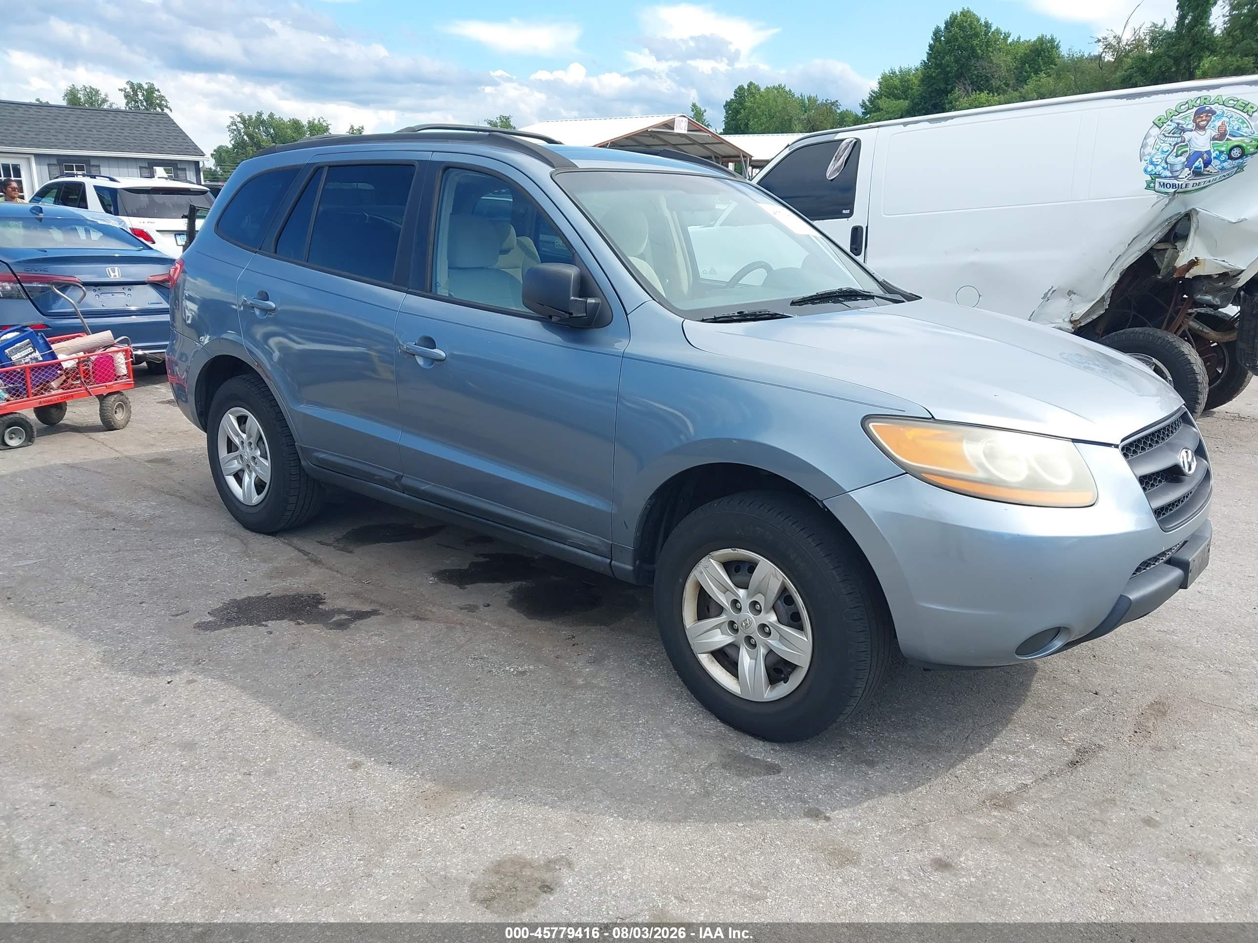 2009 Hyundai Santa Fe Gls Light Blue vin: 5NMSG13D89H286279